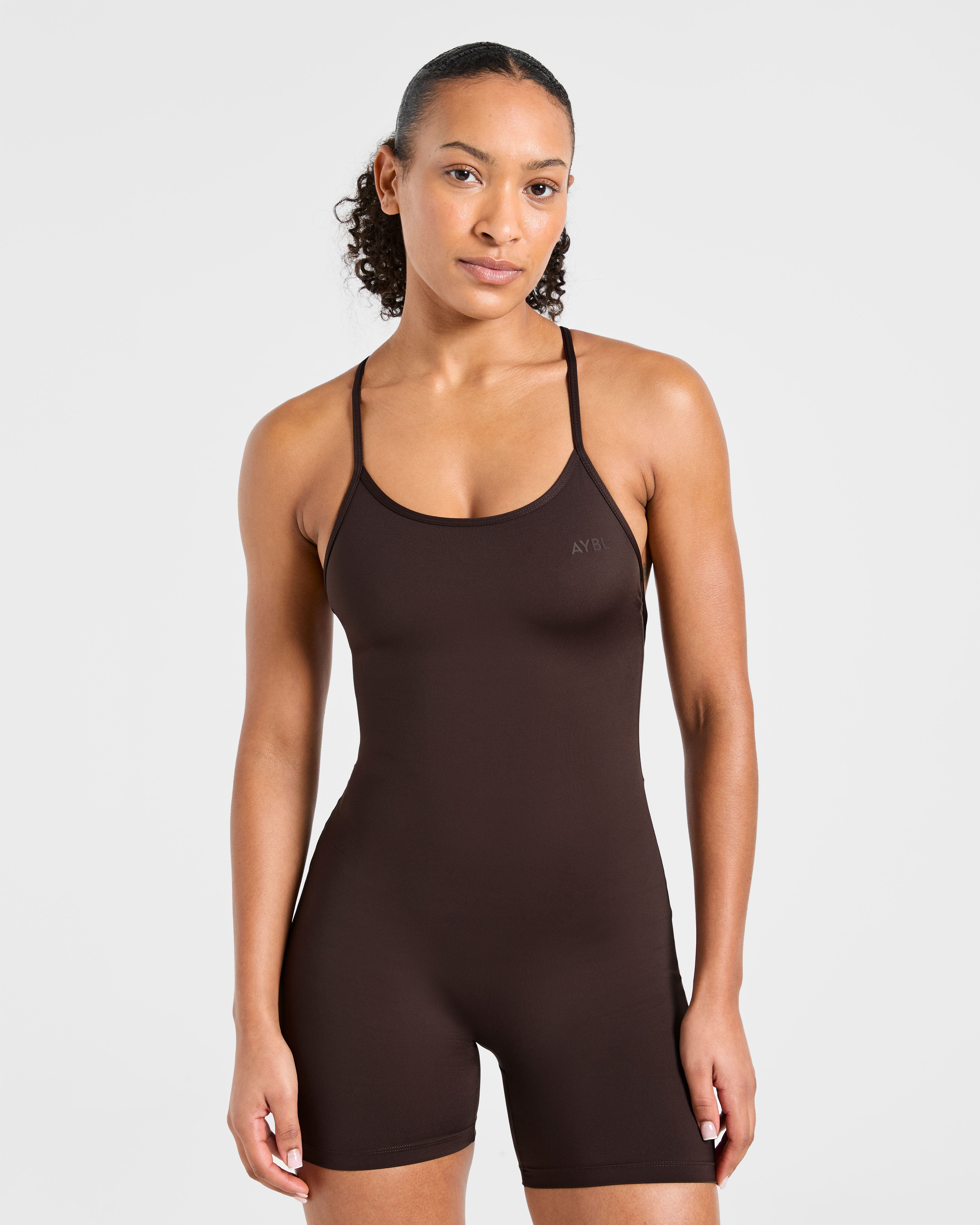 Sculpt Backless All In One - Deep Cocoa Braun
