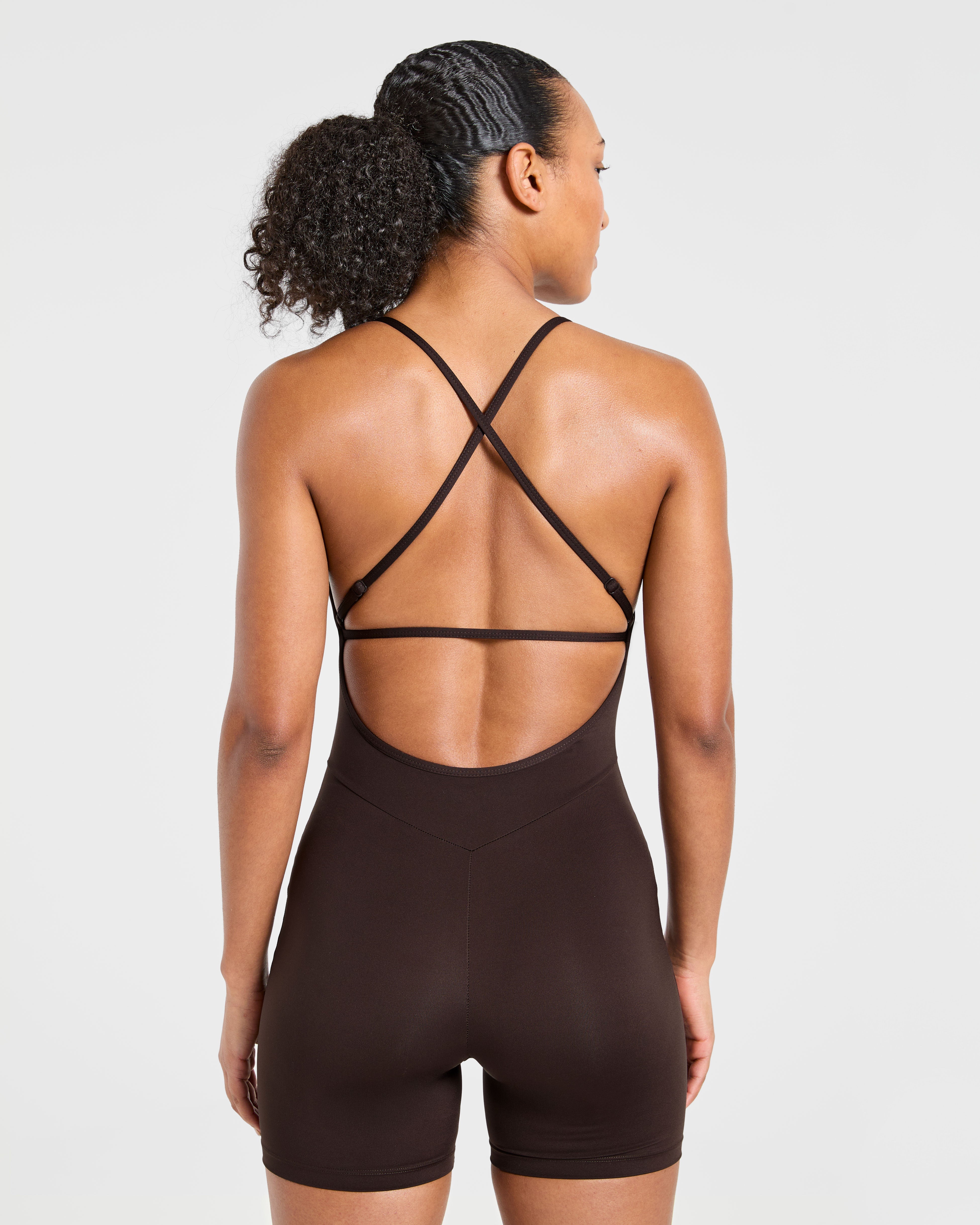 Sculpt Backless All In One - Deep Cocoa Braun