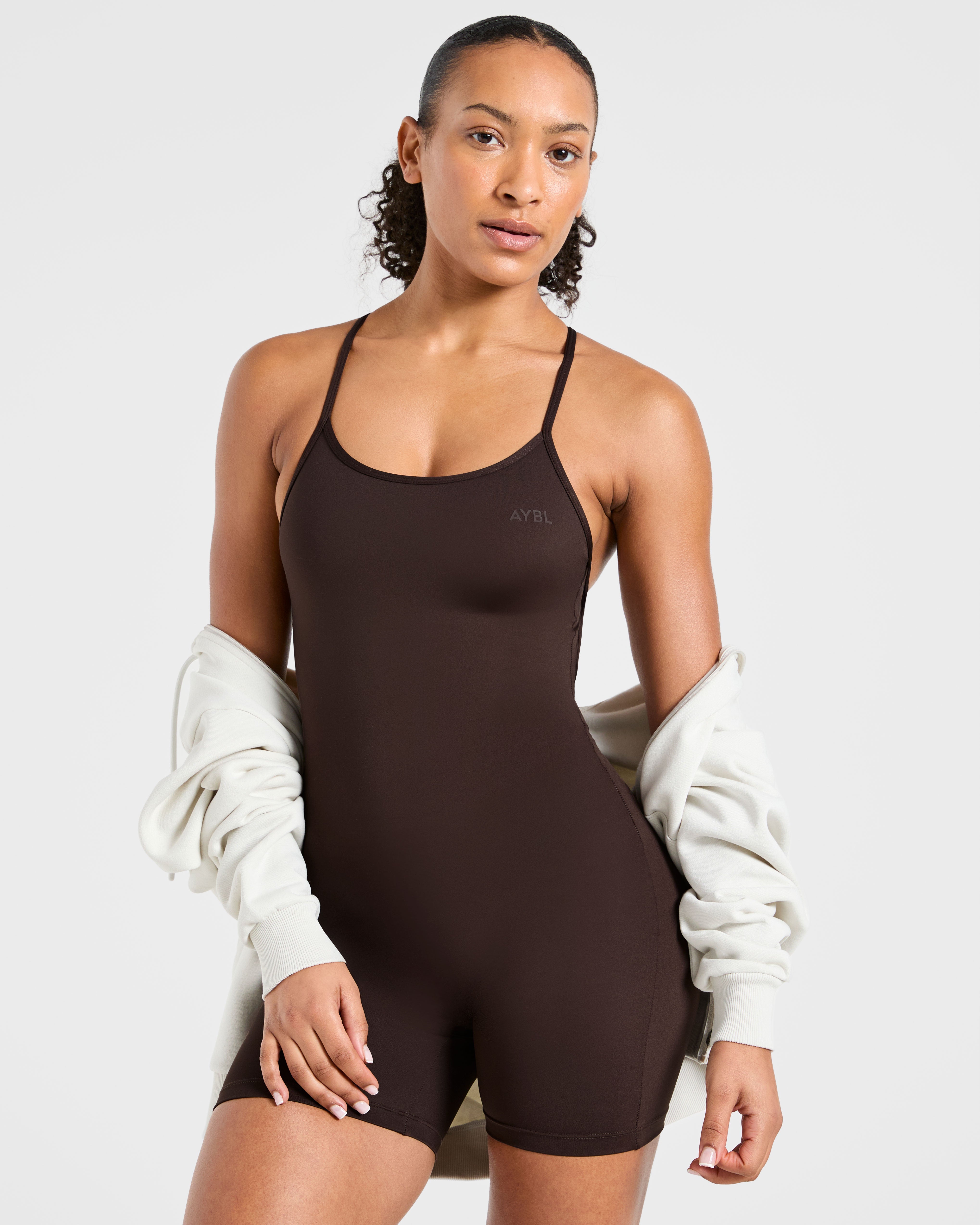 Sculpt Backless All In One - Deep Cocoa Braun