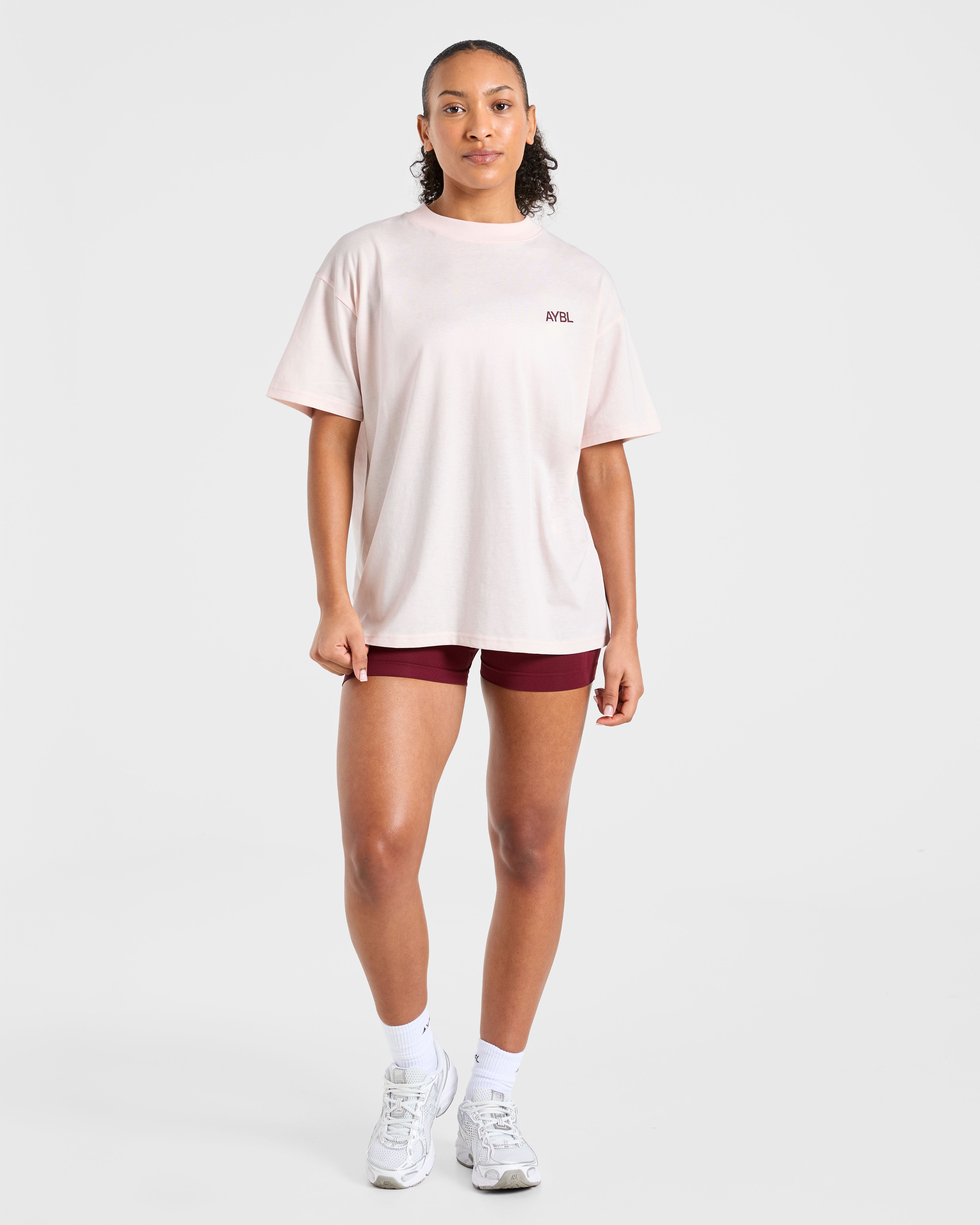 Sport Society Oversized T Shirt - Rosa