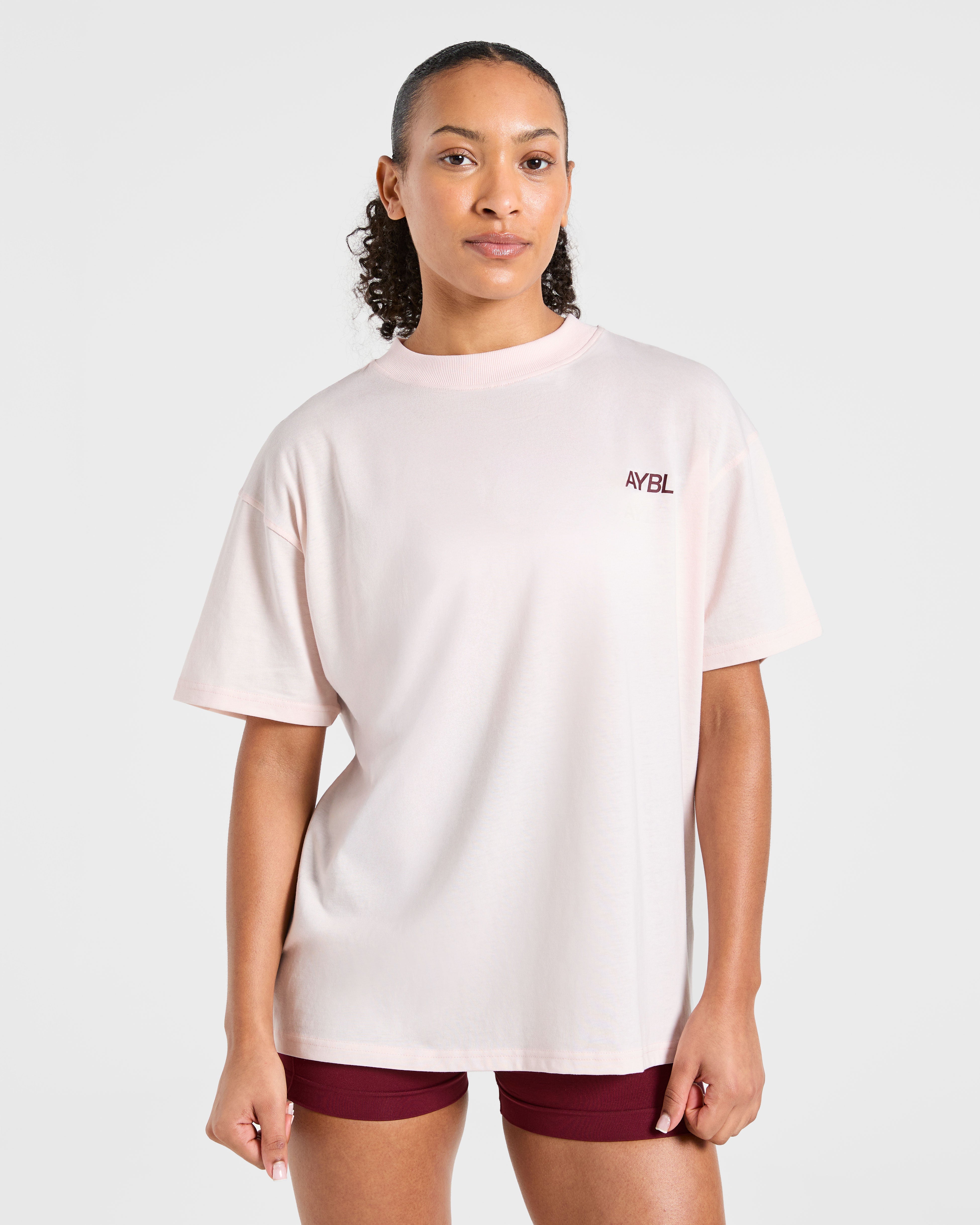 Sport Society Oversized T Shirt - Rosa