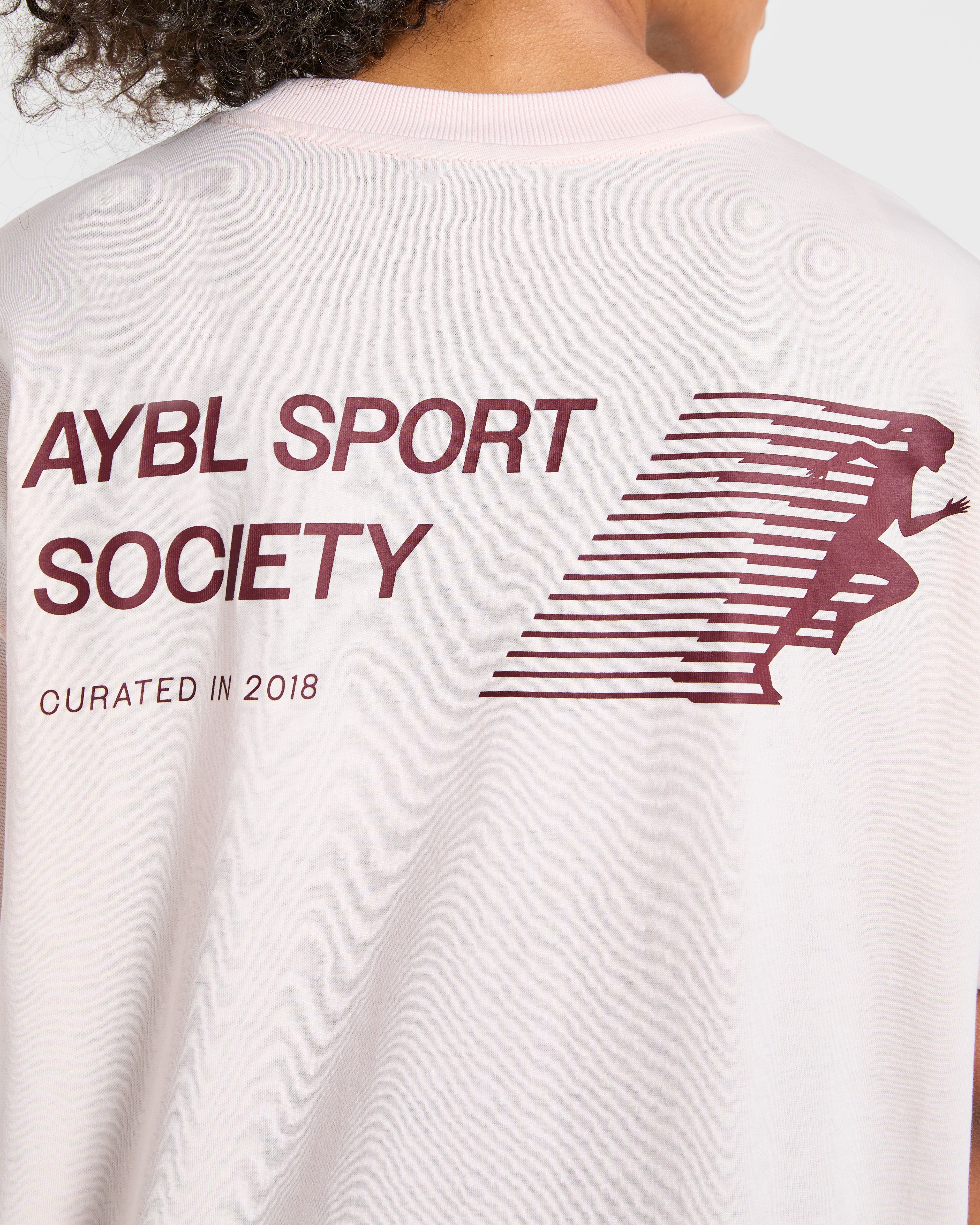 Sport Society Oversized T Shirt - Rosa