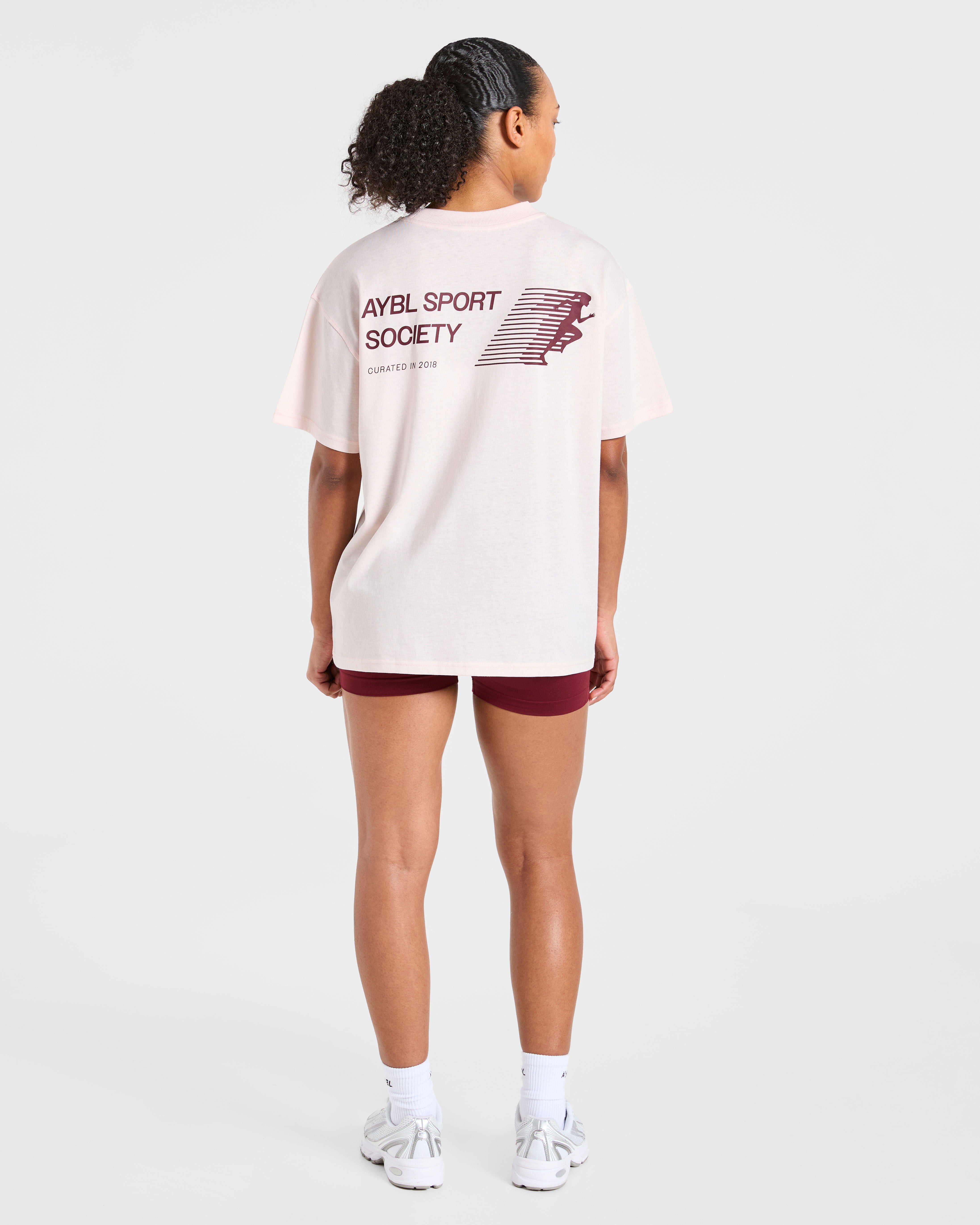 Sport Society Oversized T Shirt - Rosa
