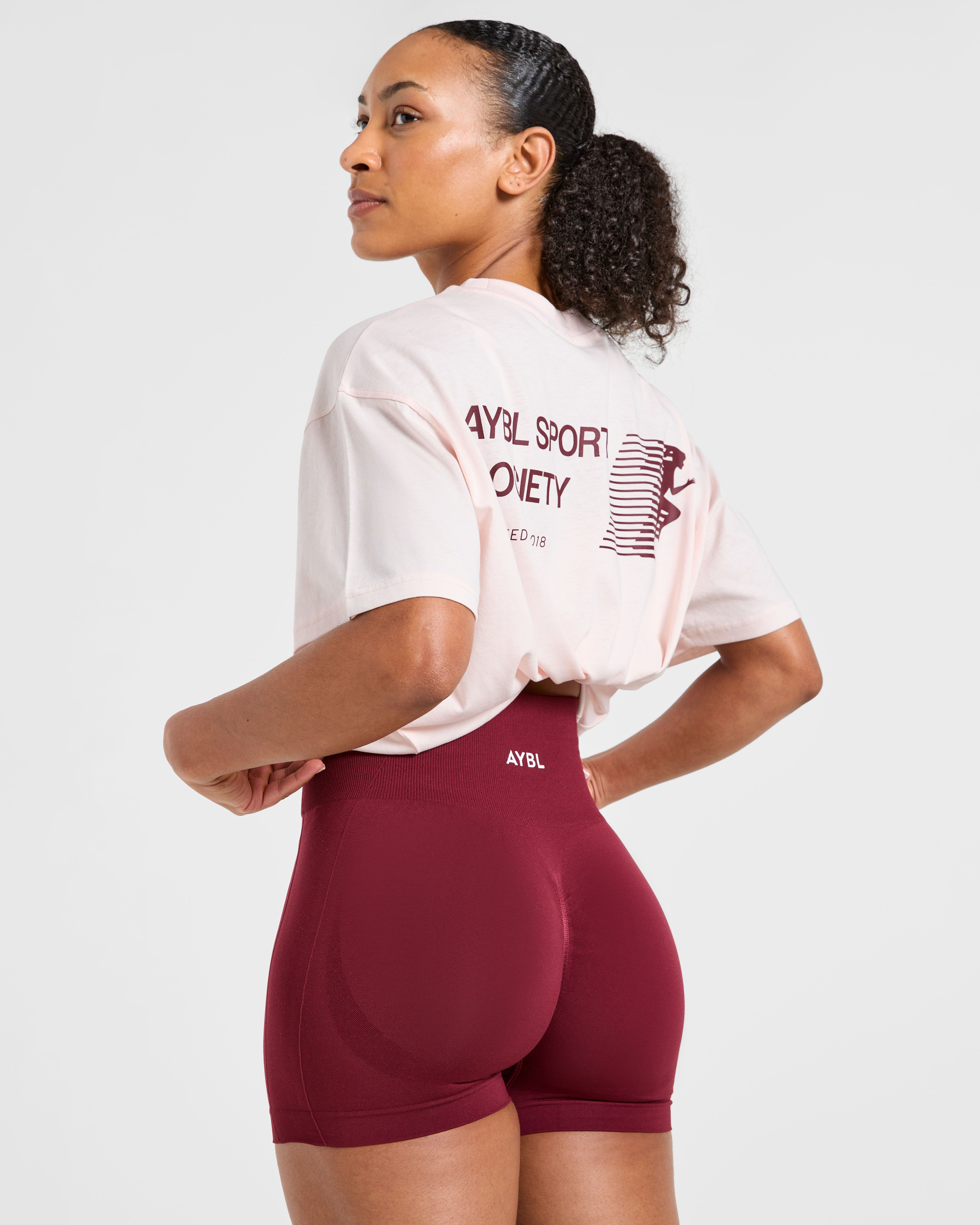 Sport Society Oversized T Shirt - Rosa
