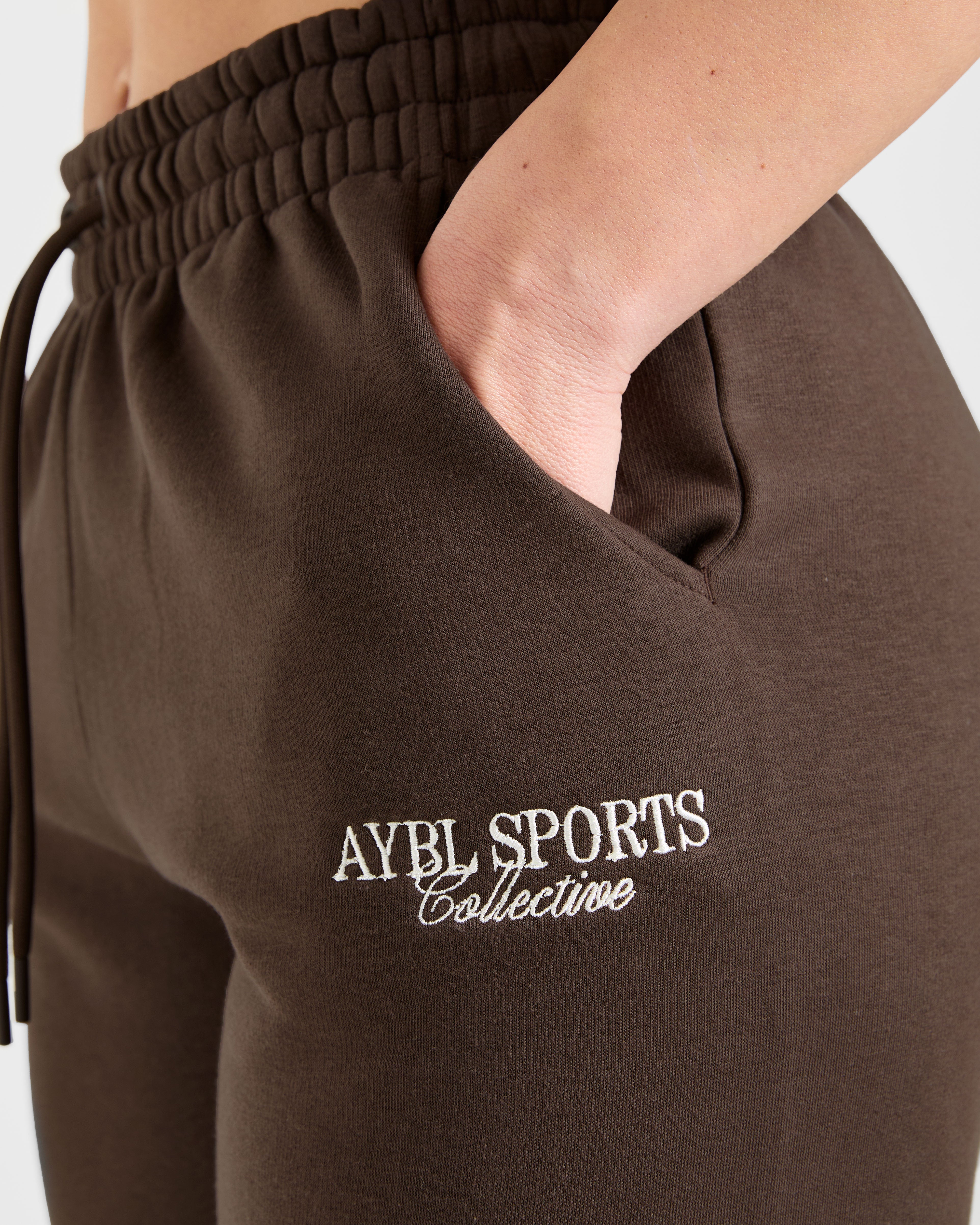 Sports Collective Oversized Straight Leg Joggers - Braun