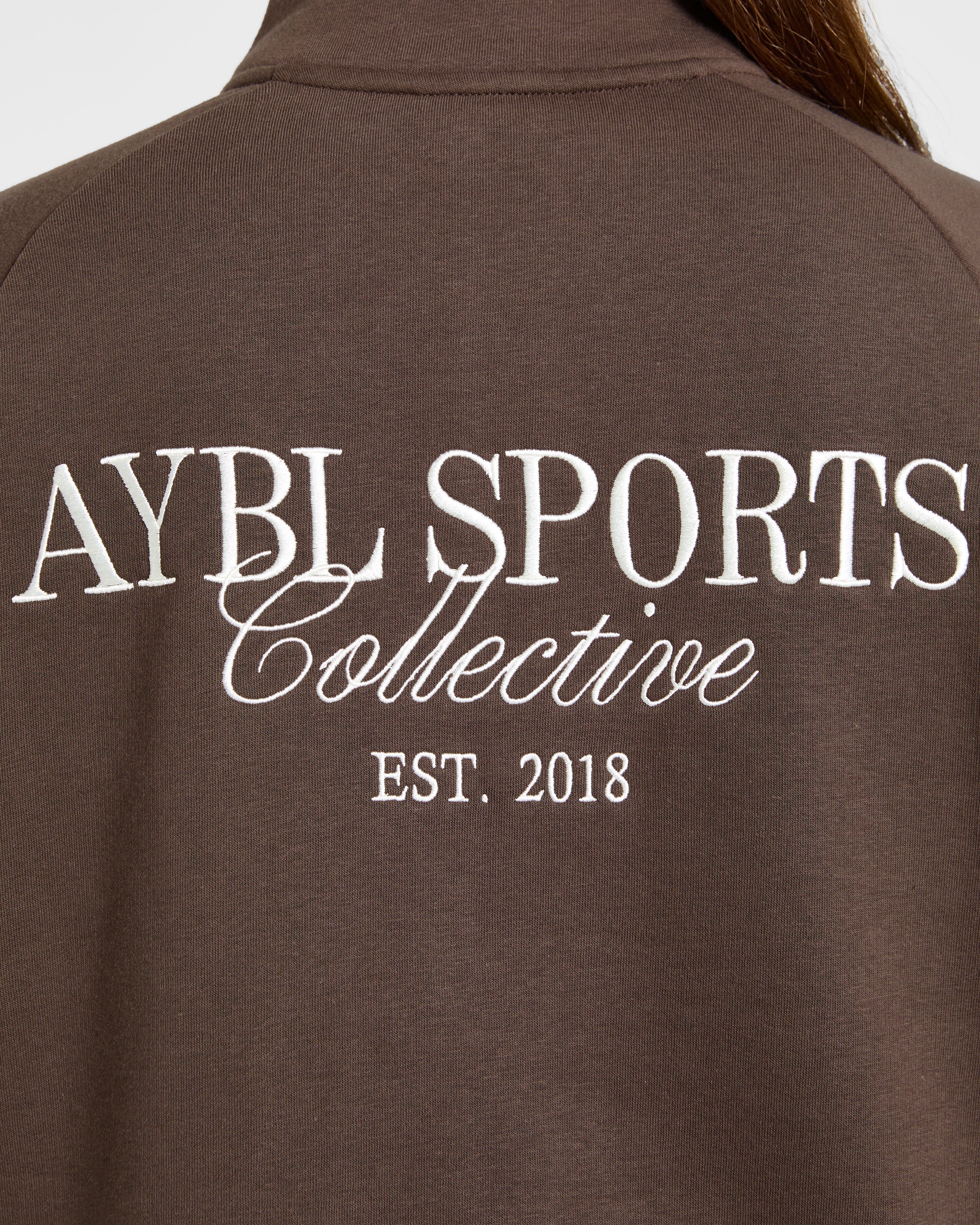 Sports Collective Oversized 1/4 Zip Pullover - Braun