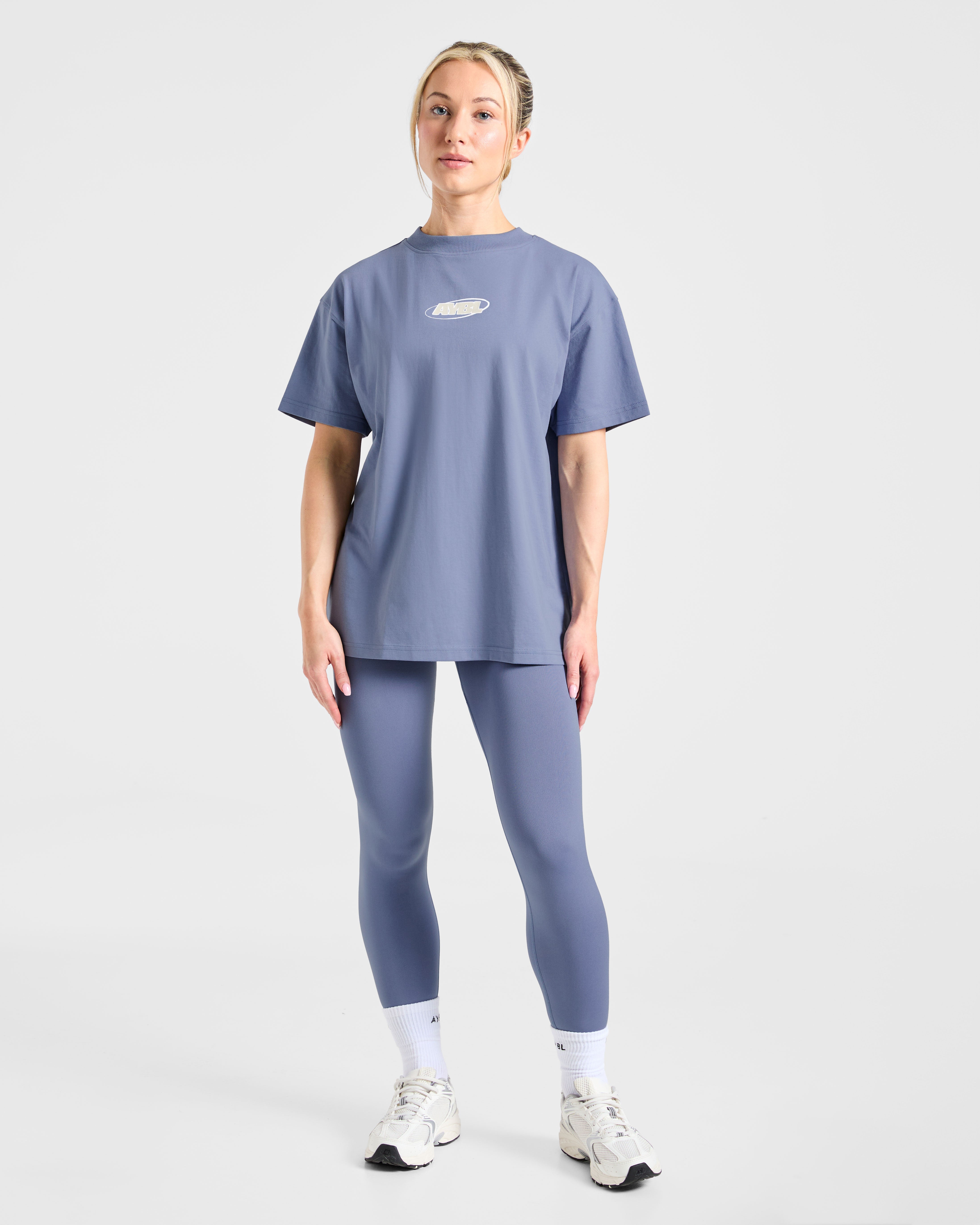 Sports Essentials Oversized T Shirt - Slate Blau