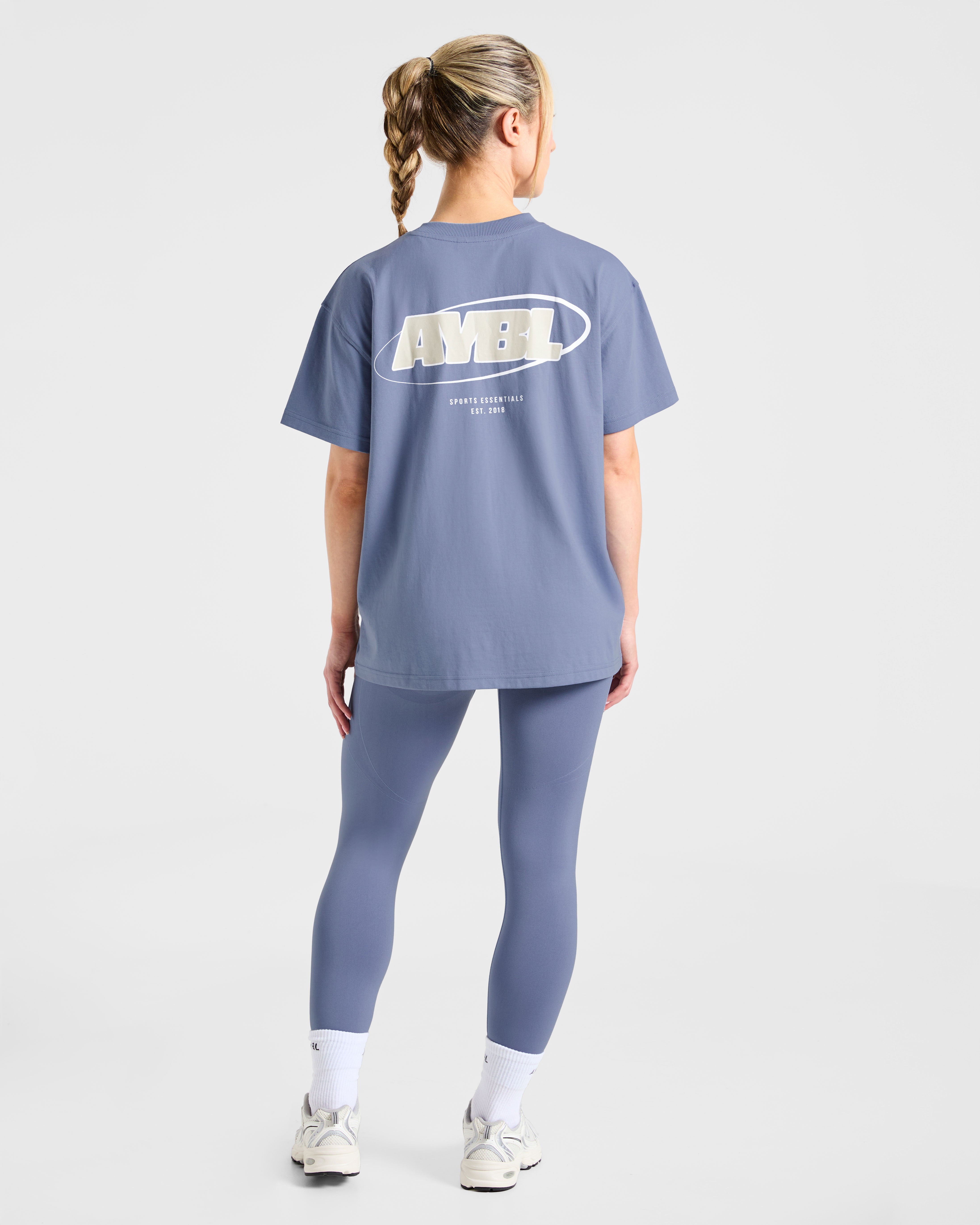Sports Essentials Oversized T Shirt - Slate Blau
