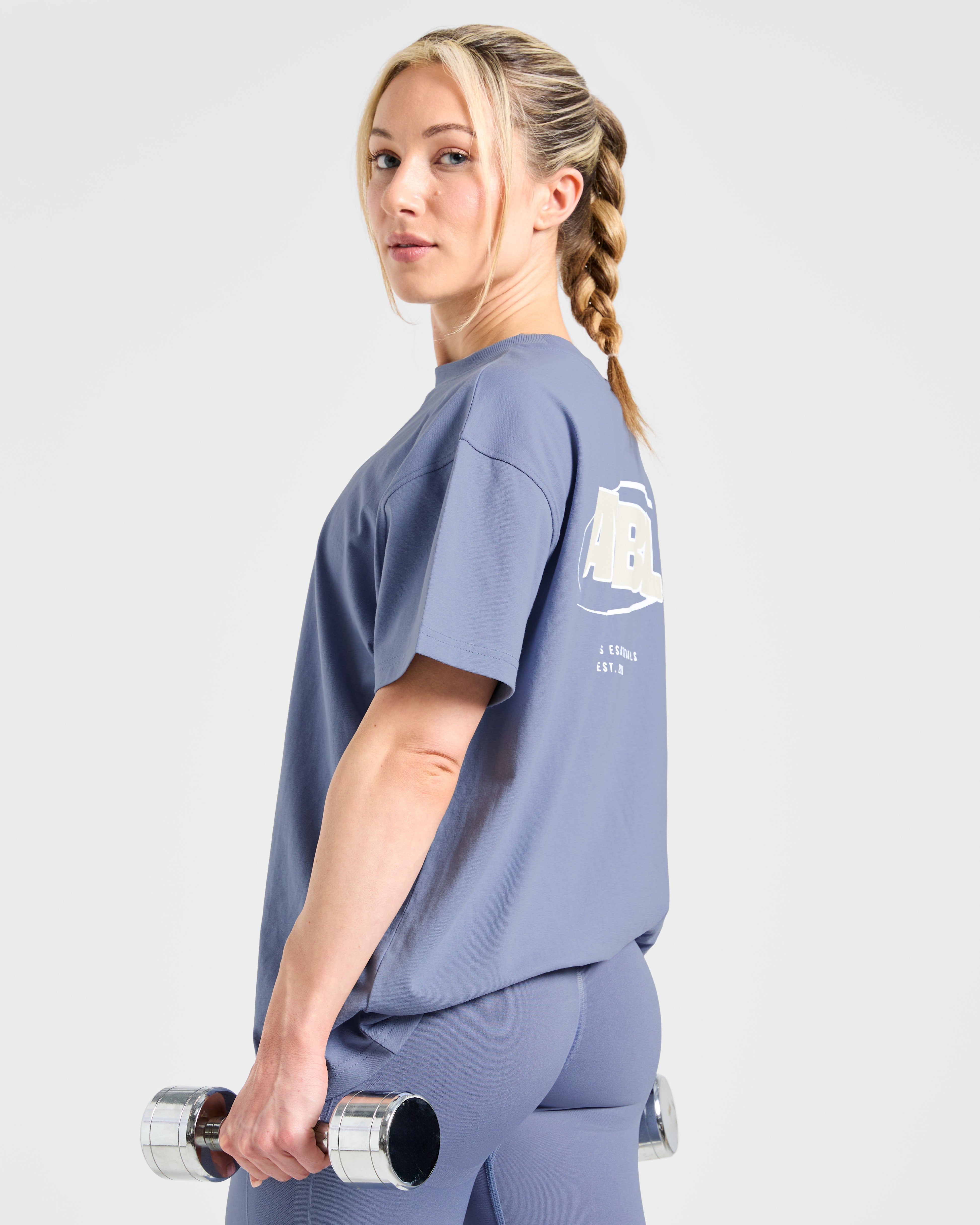 Sports Essentials Oversized T Shirt - Slate Blau