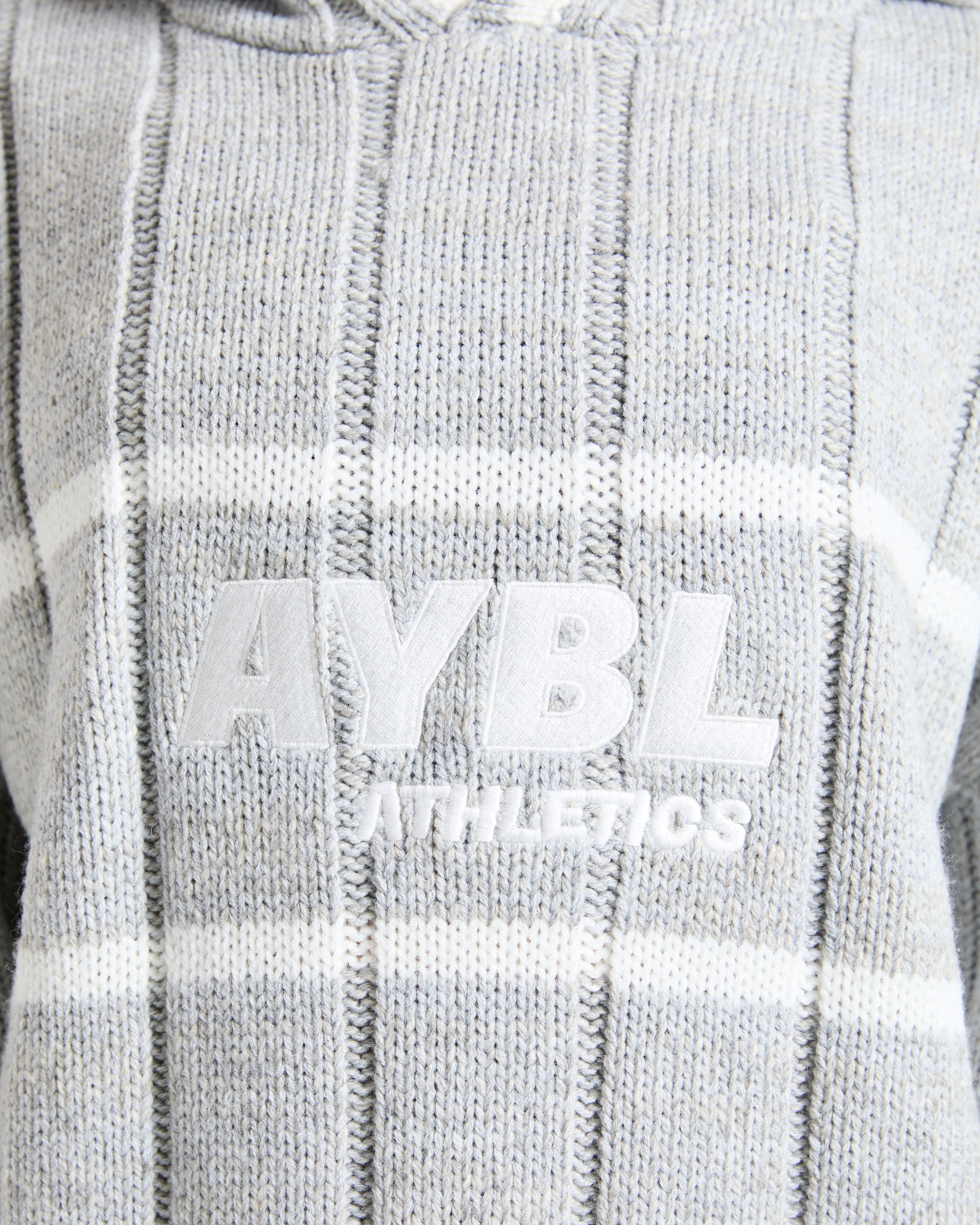 Athletics Oversized Knitted Hoodie - Grau Marl