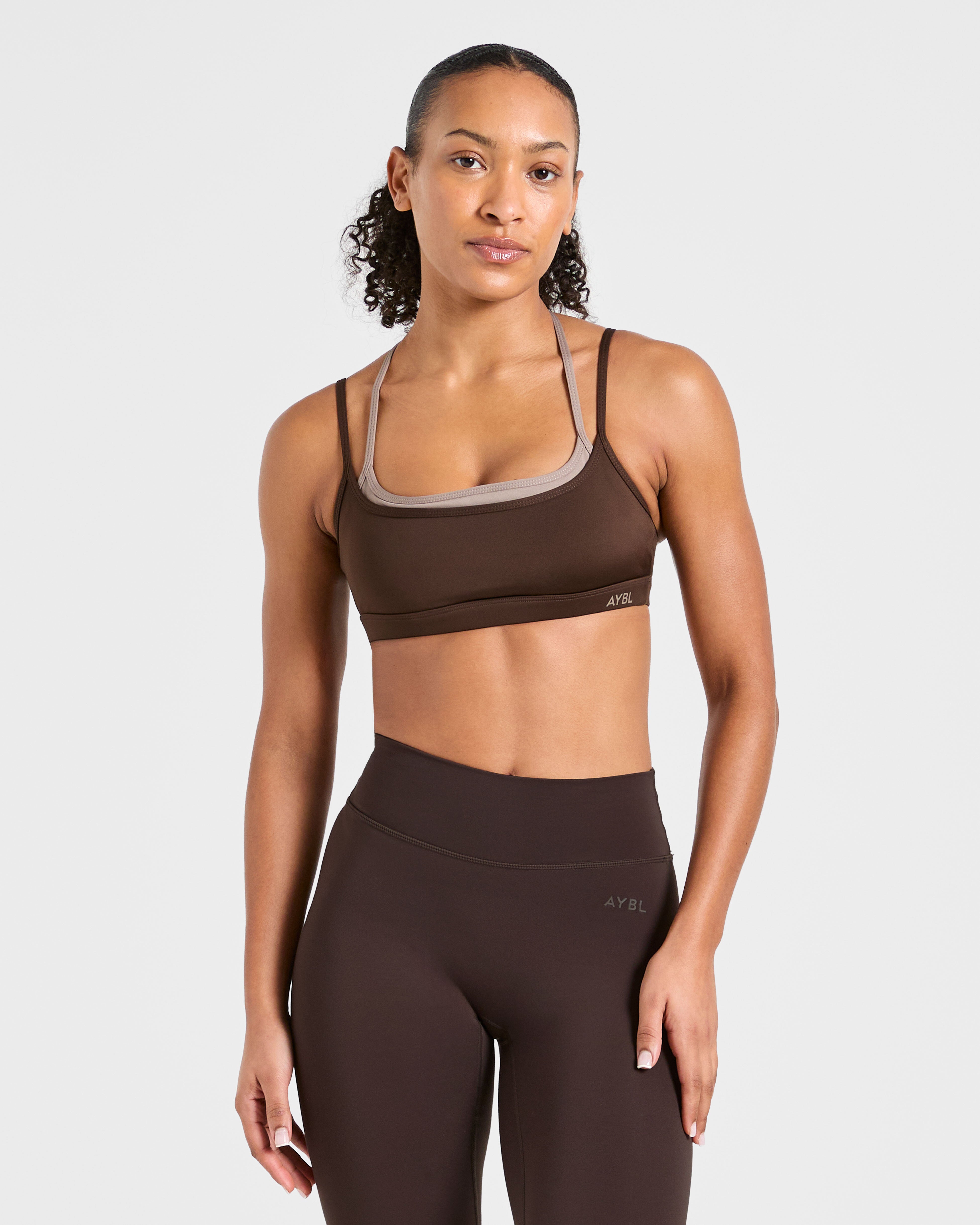 Essential Double Layer Sports Bra - Braun