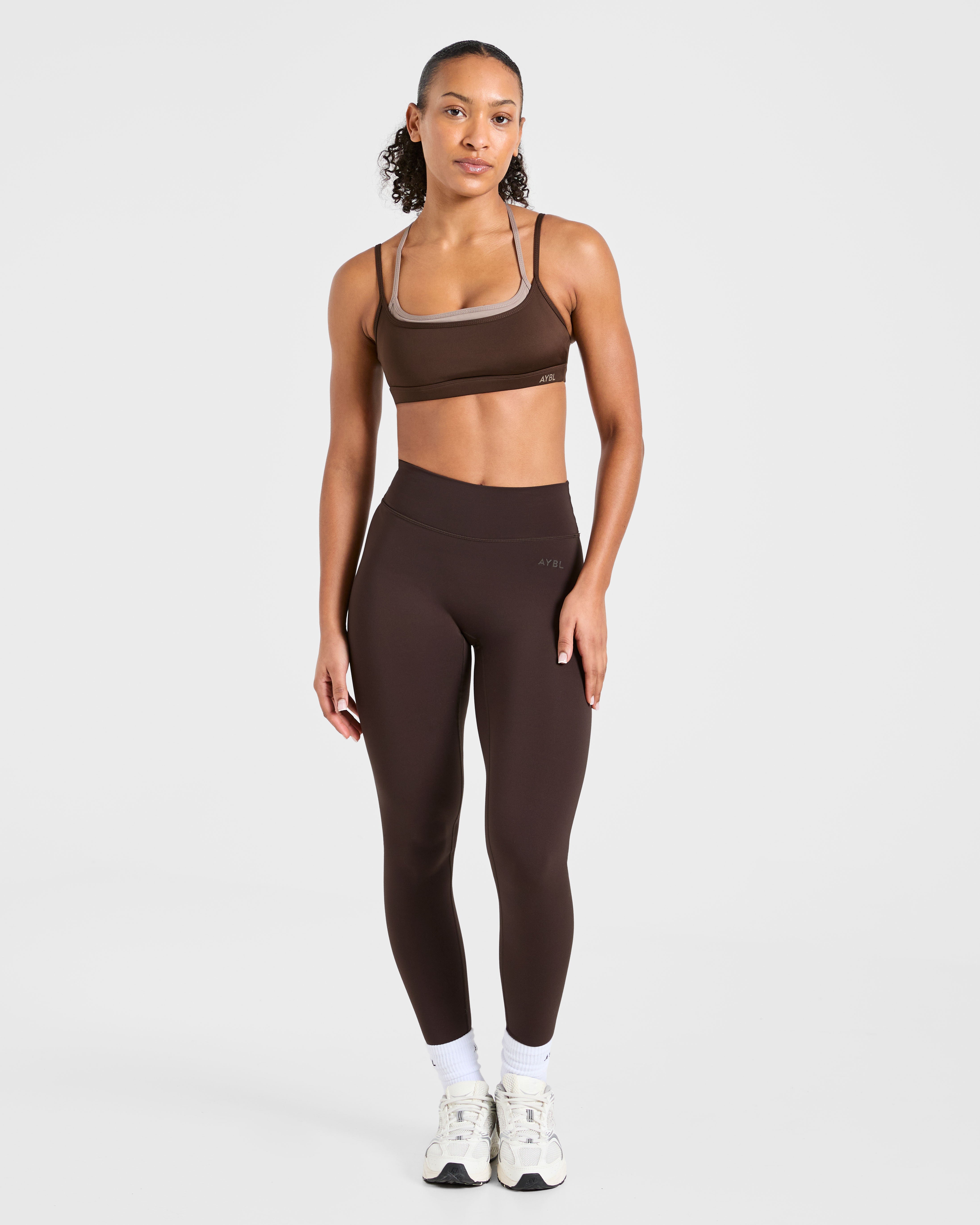 Essential Double Layer Sports Bra - Braun