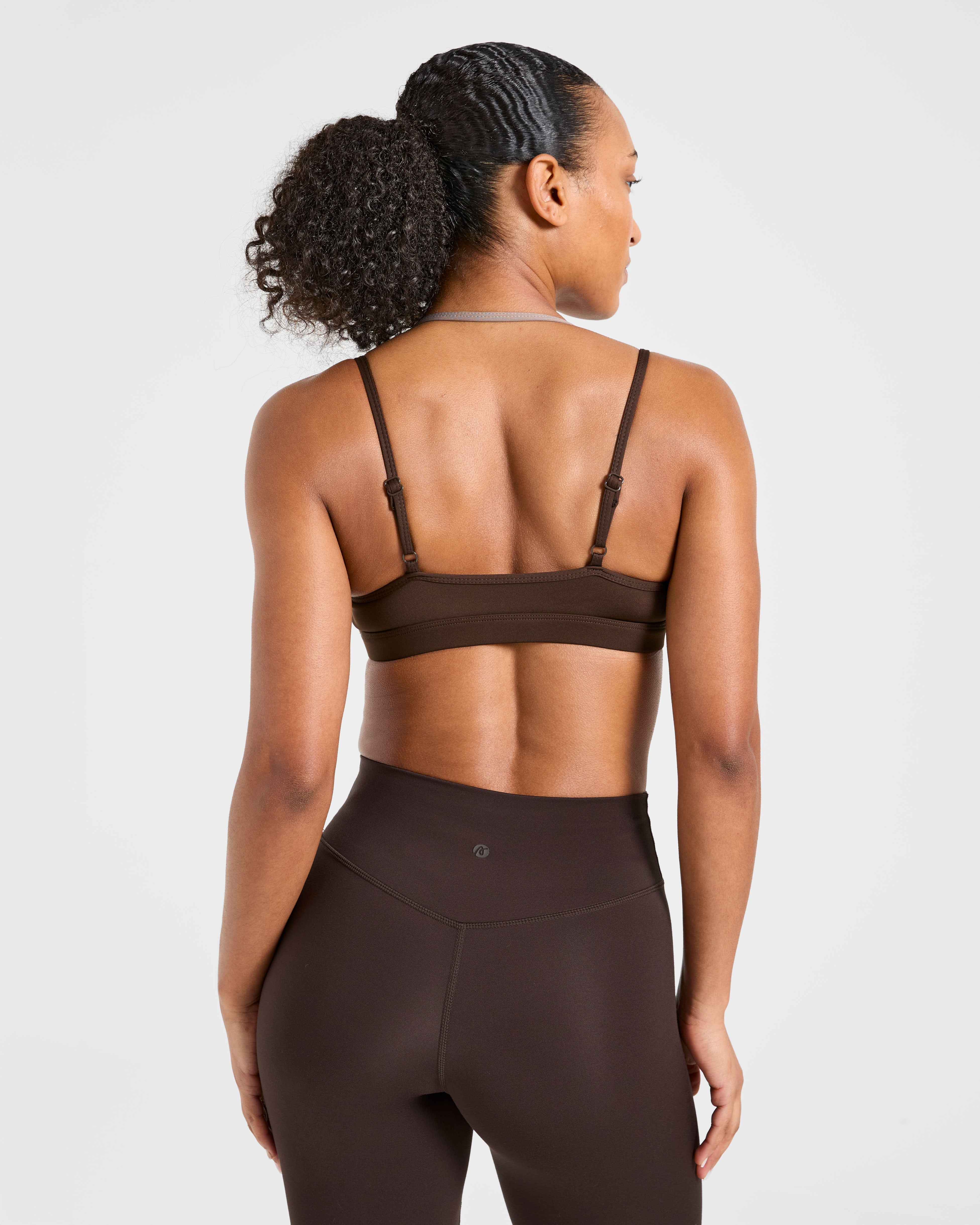 Essential Double Layer Sports Bra - Braun