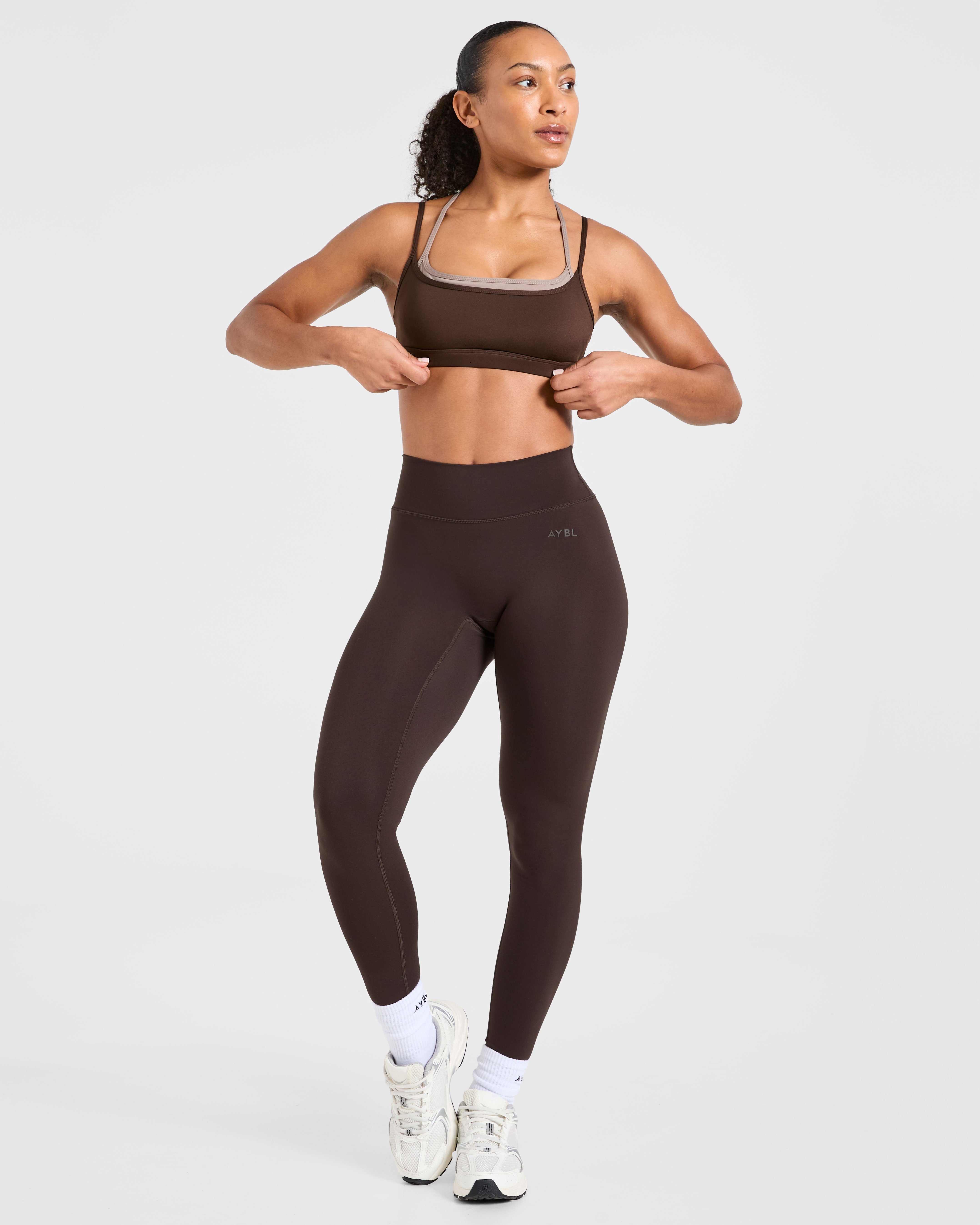Essential Double Layer Sports Bra - Braun
