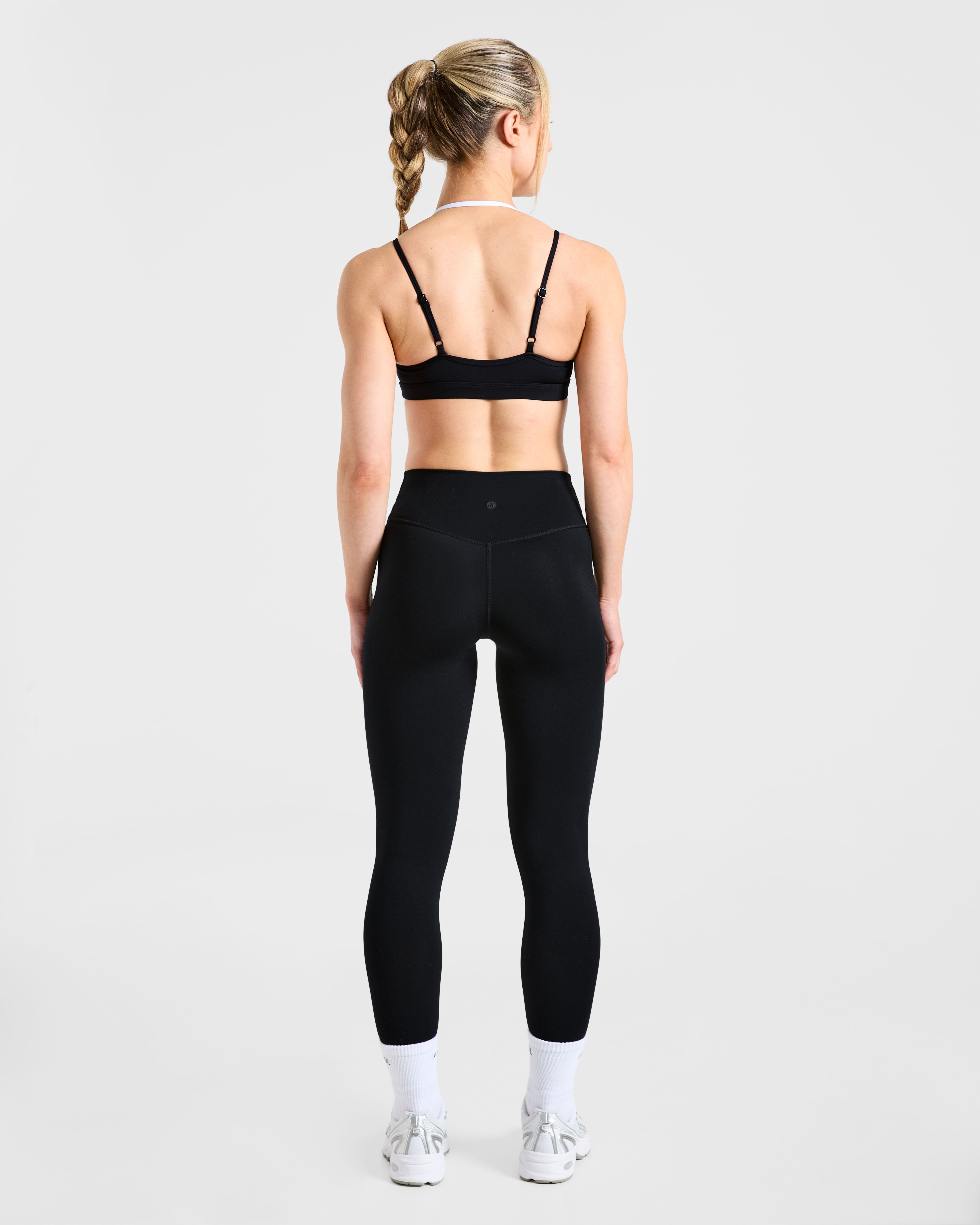 Essential Double Layer Sports Bra - Schwarz/Weiß