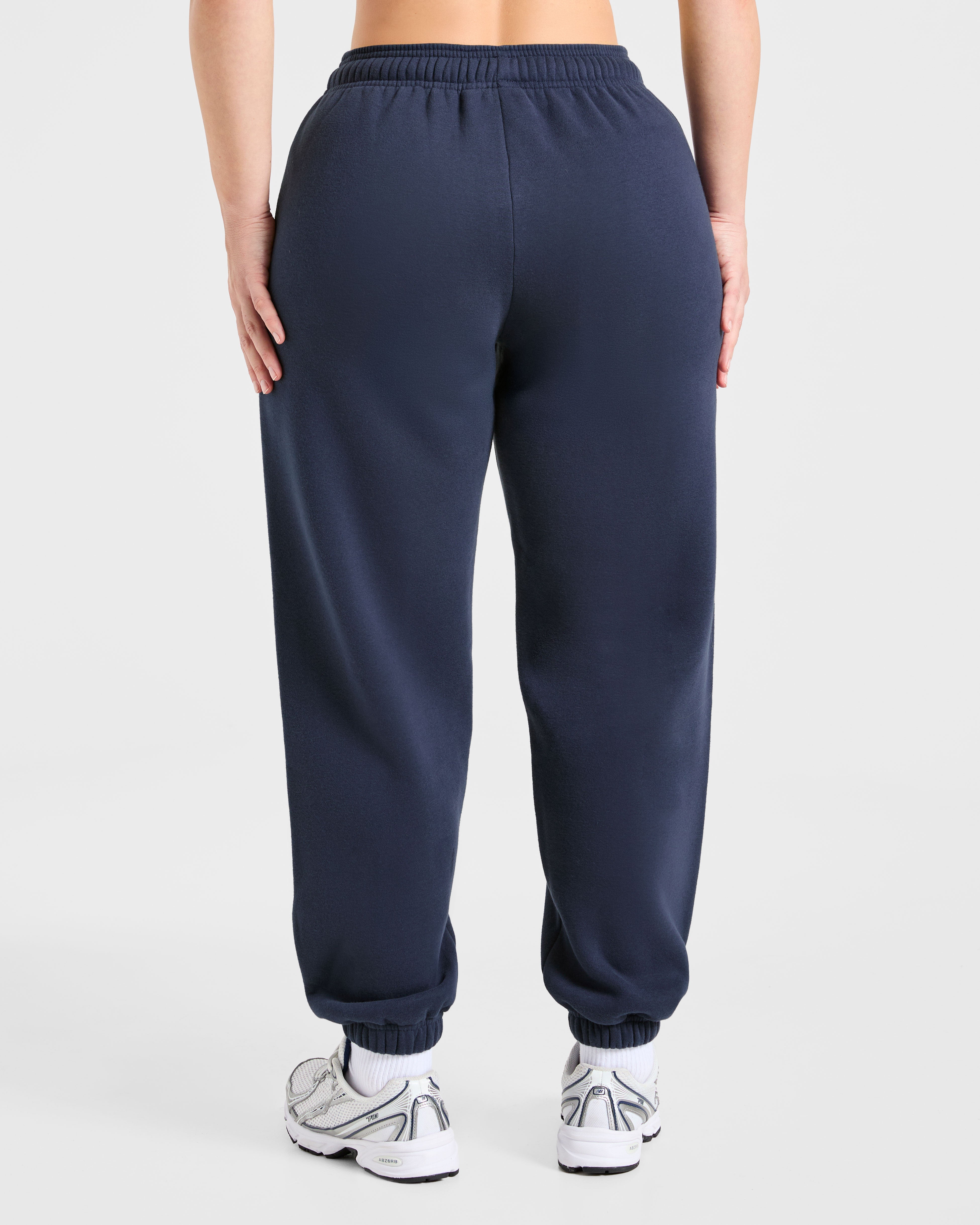 Retro Athletics Oversized Joggers - Navy/Gelb