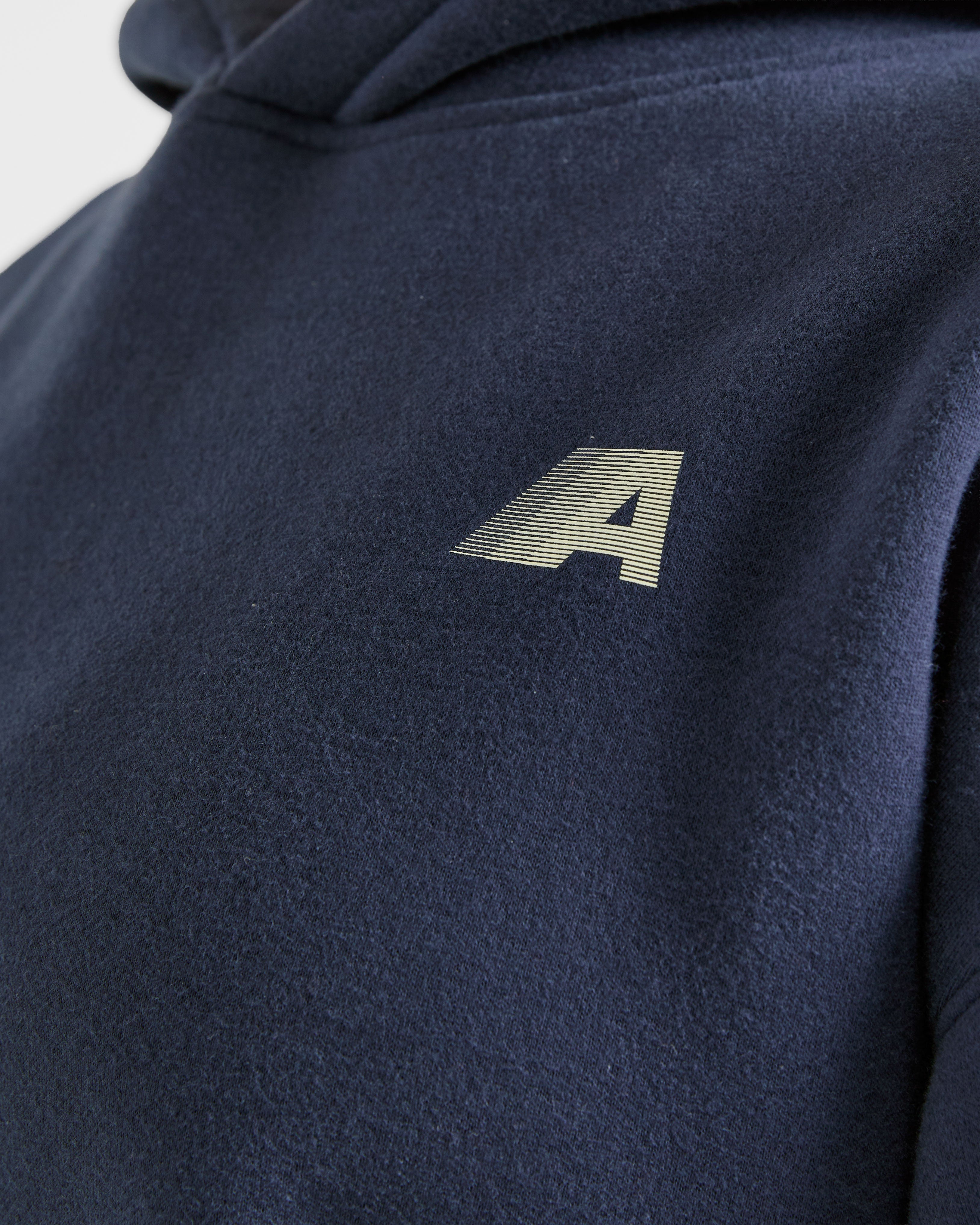 Retro Athletics Oversized Hoodie - Navy/Gelb