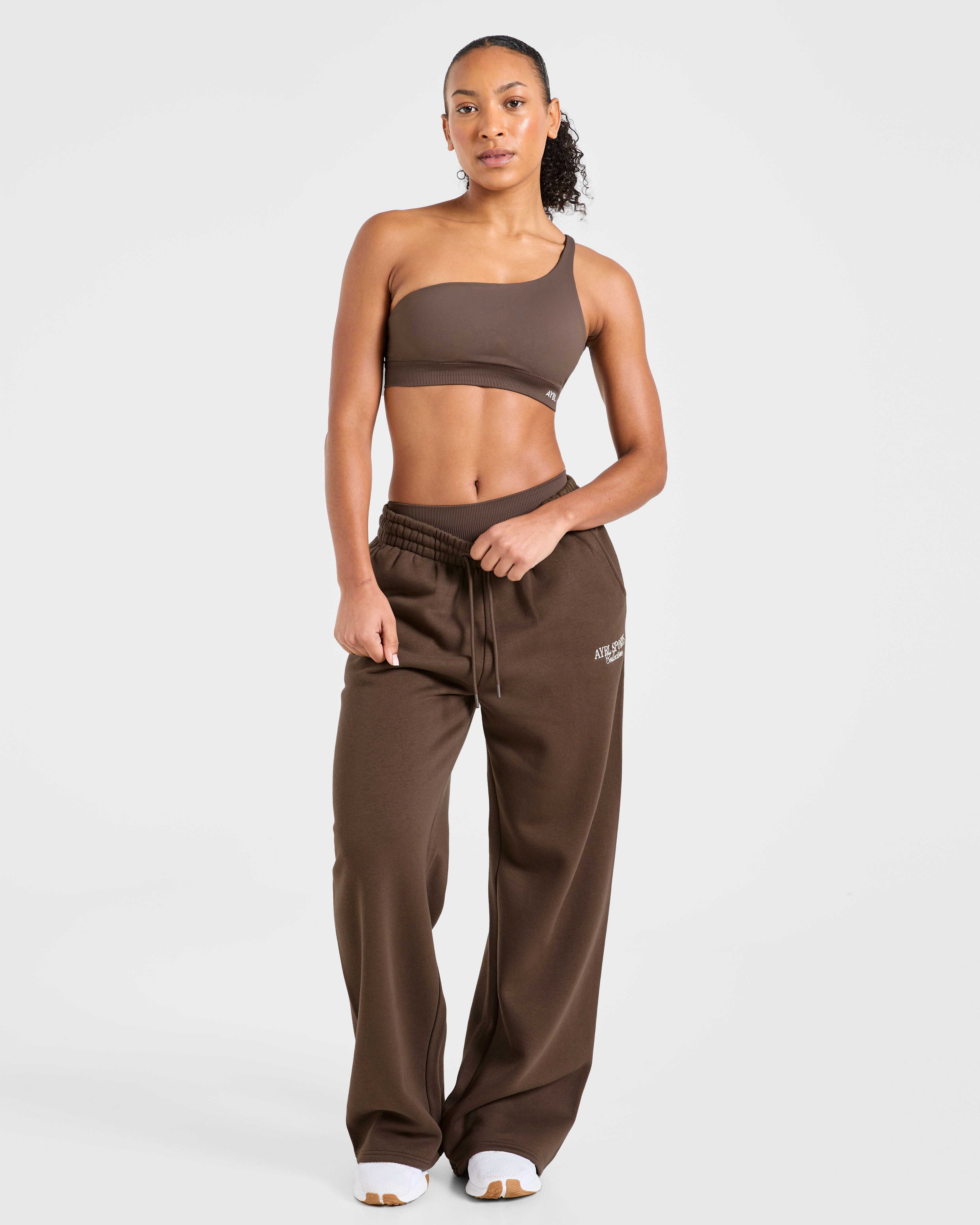 Enhance Seamless One Shoulder Sports Bra - Braun