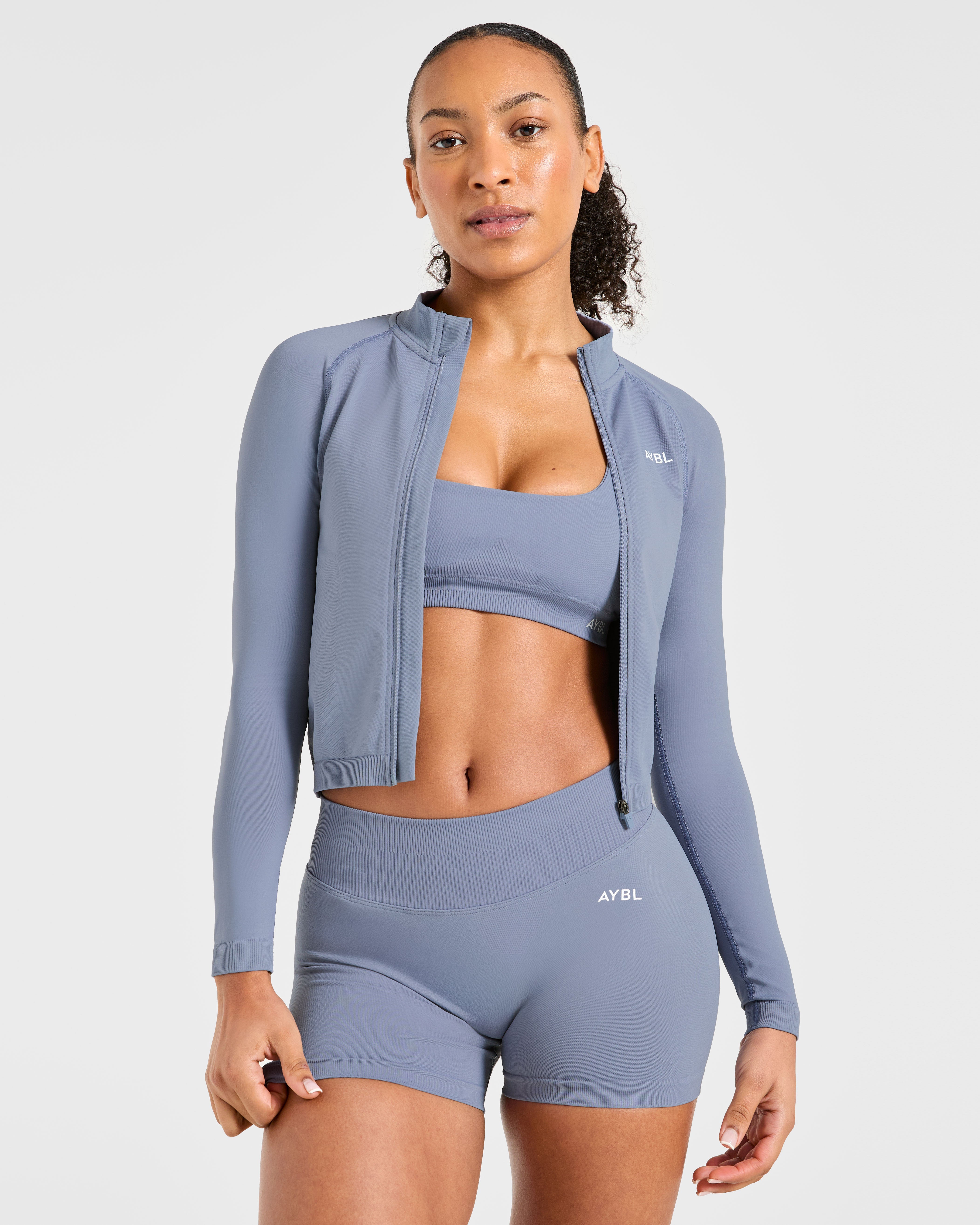 Enhance Seamless Jacket - Slate Blau
