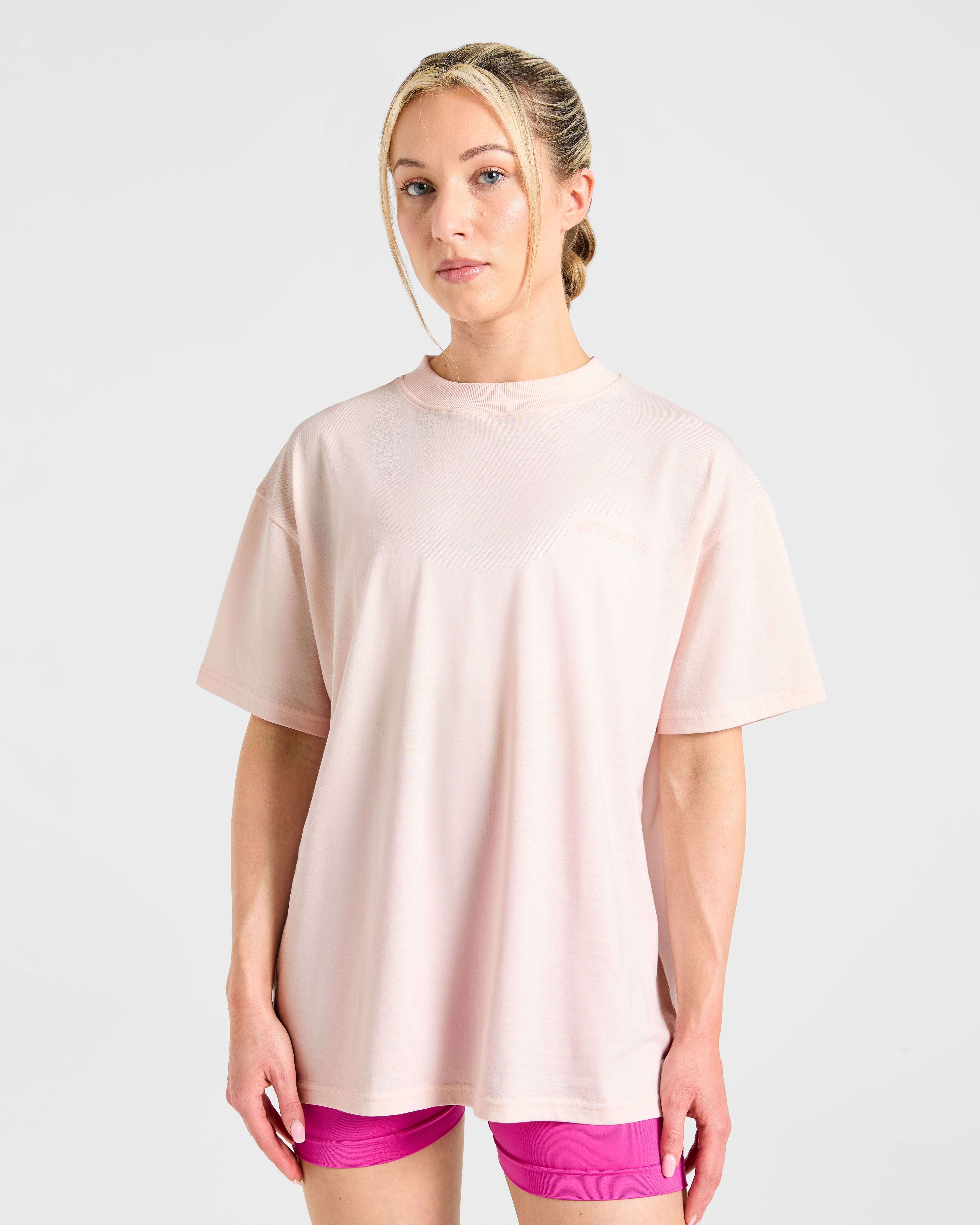 Varsity Dept. Oversized T Shirt - Rosa