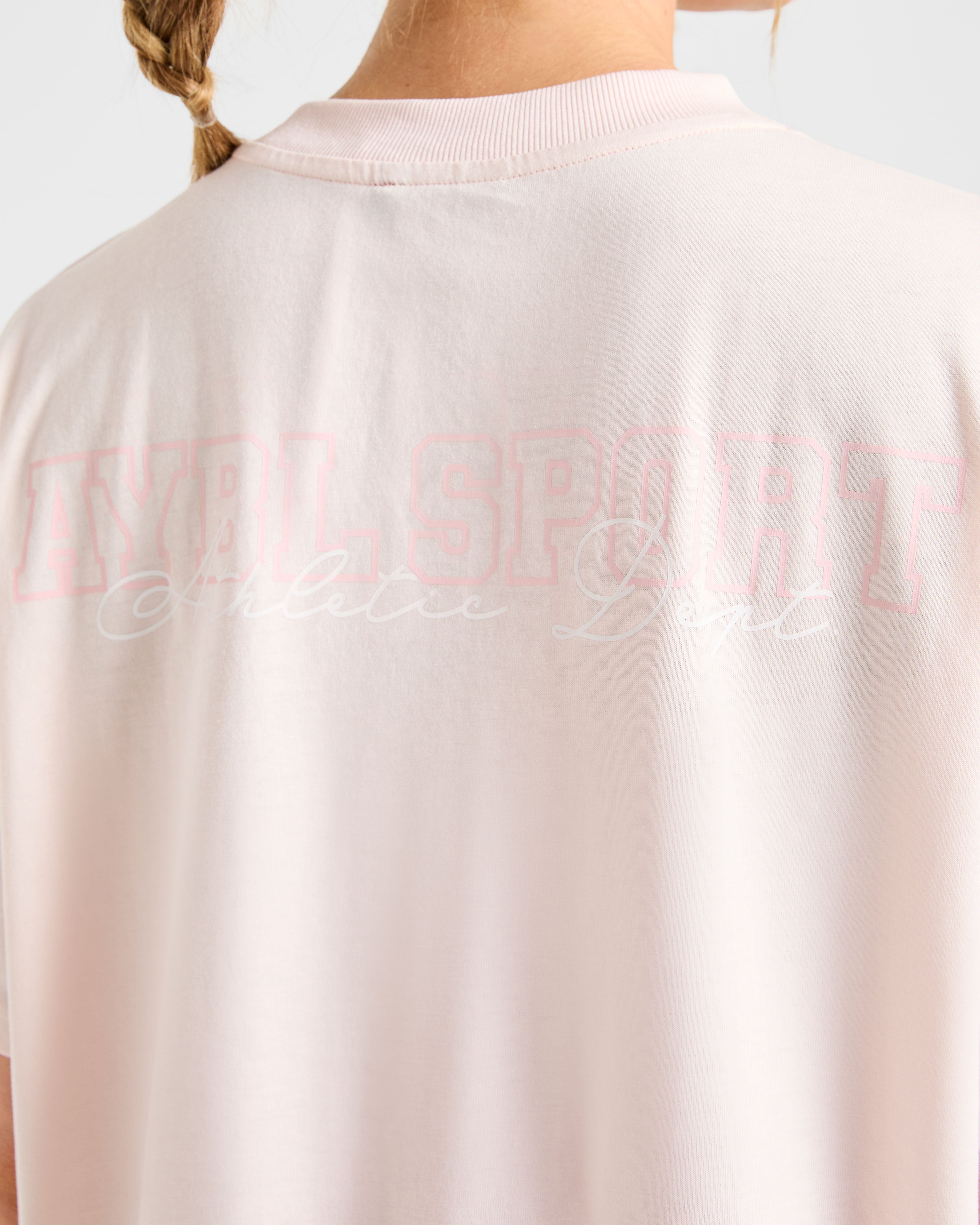 Varsity Dept. Oversized T Shirt - Rosa
