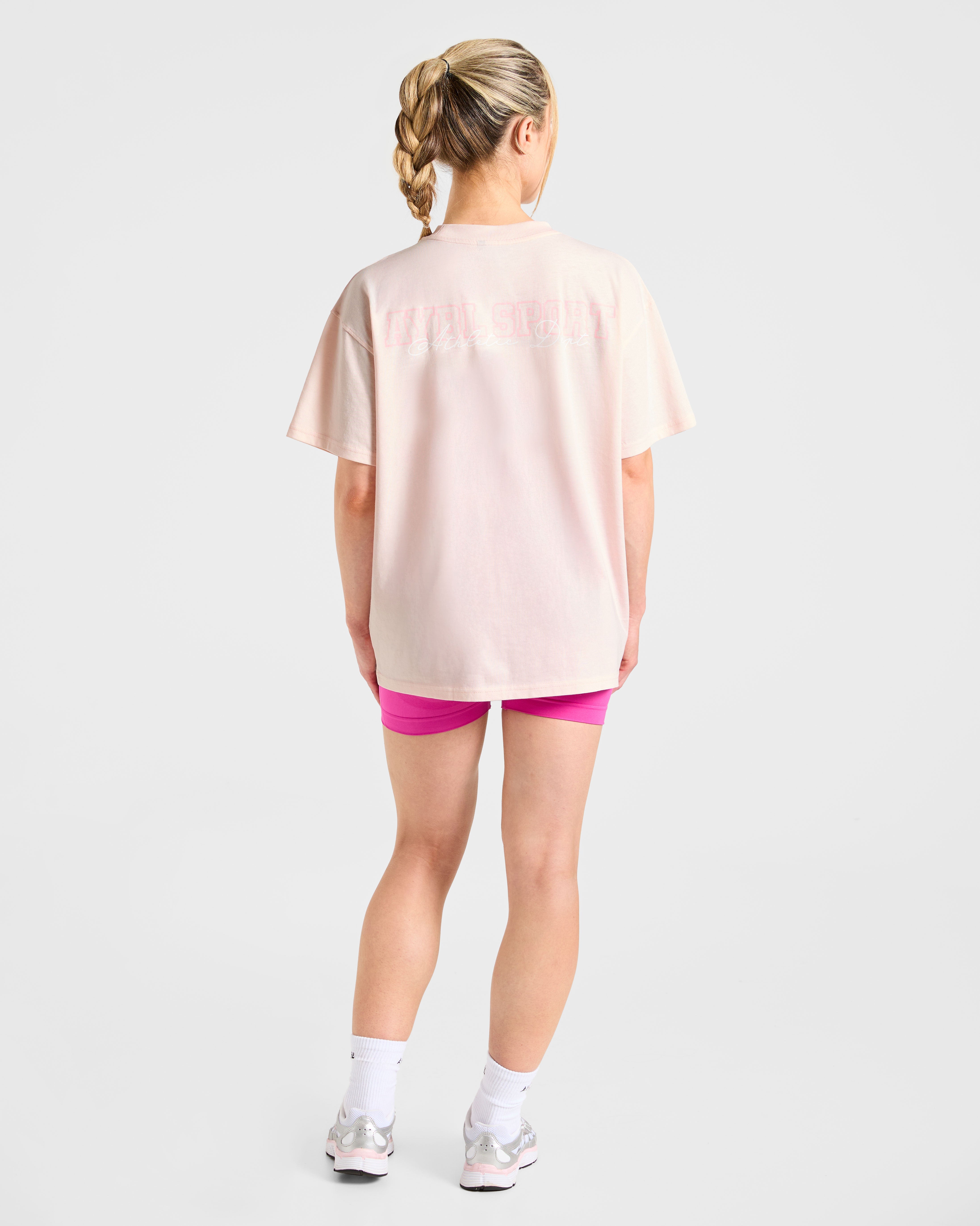 Varsity Dept. Oversized T Shirt - Rosa
