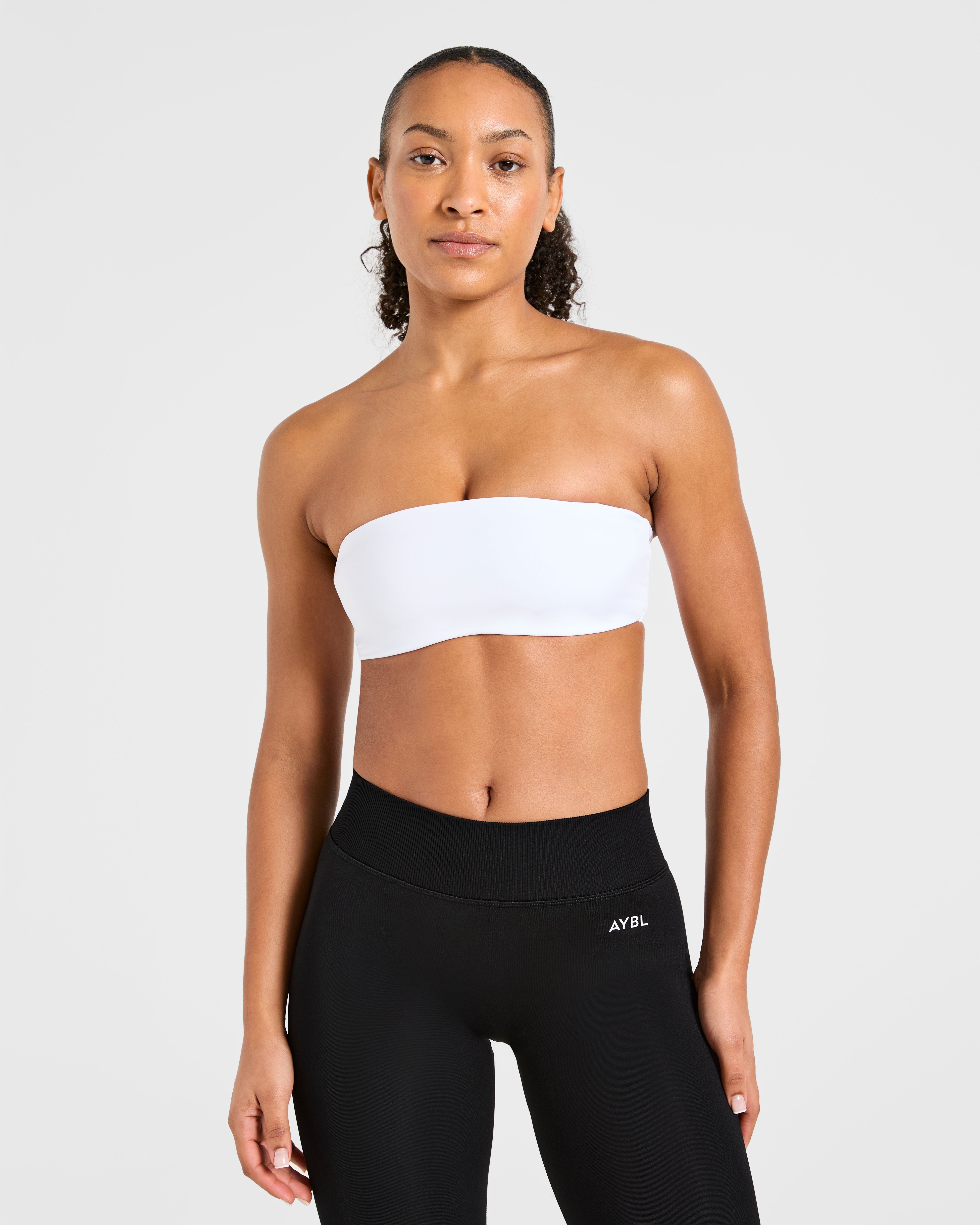 Essential Bandeau Sports Bra - Weiß