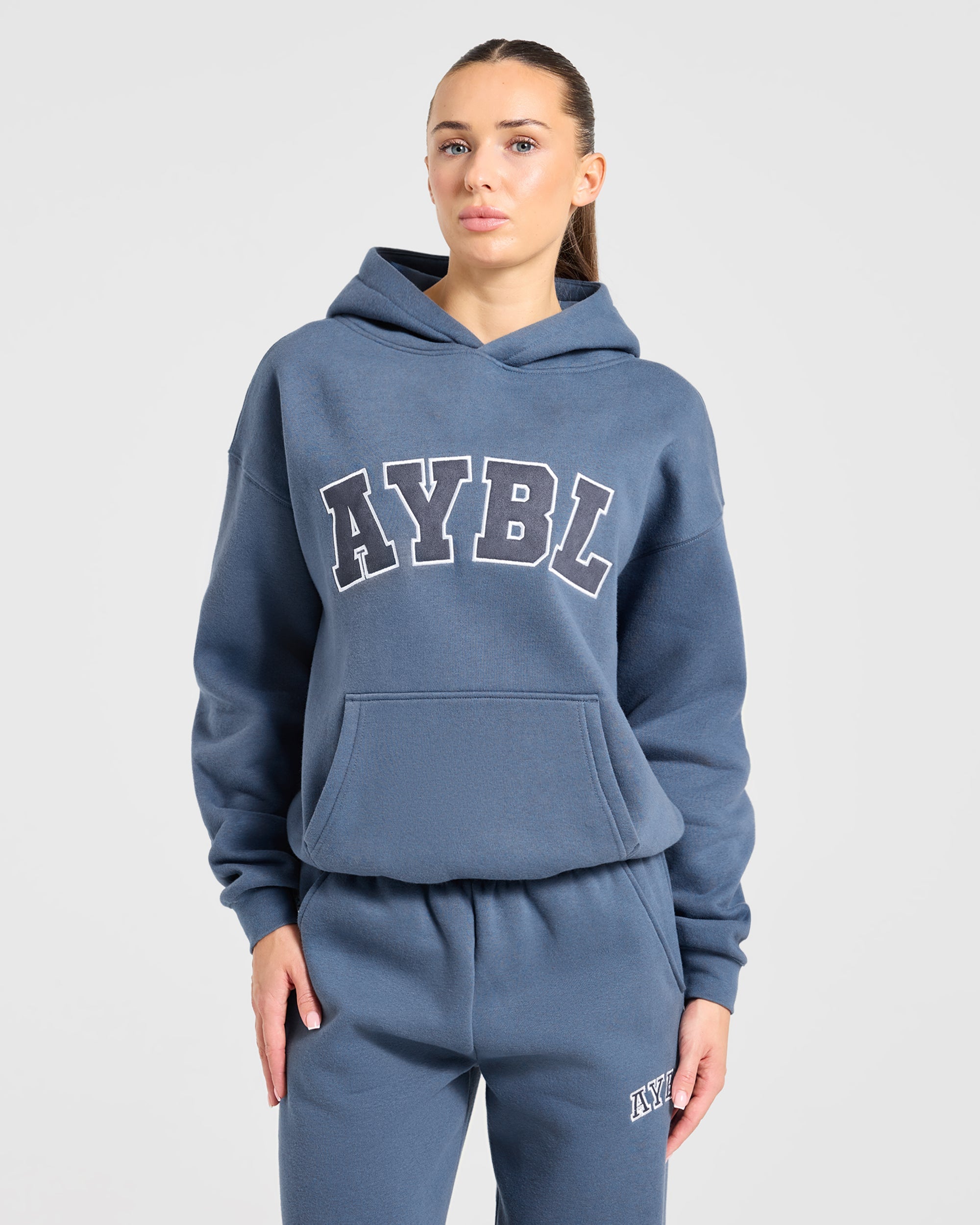 Varsity 2.0 Oversized Hoodie - Denim Blau