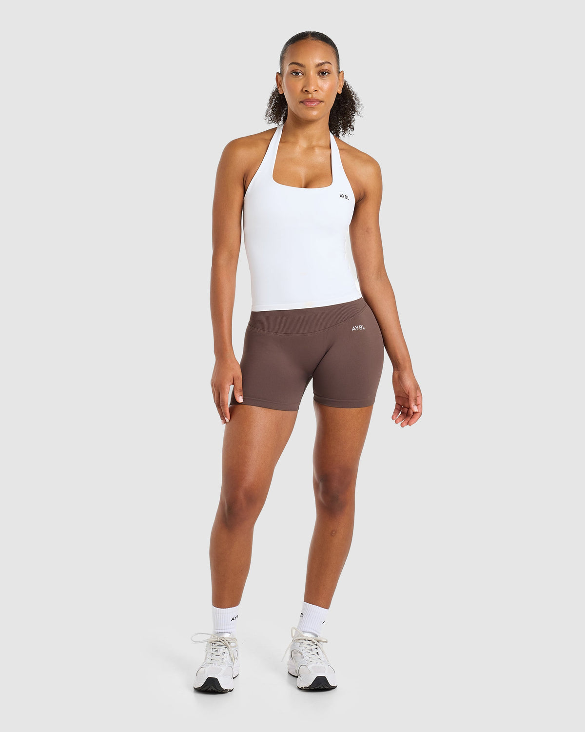 Enhance Seamless Halterneck Top - Weiß