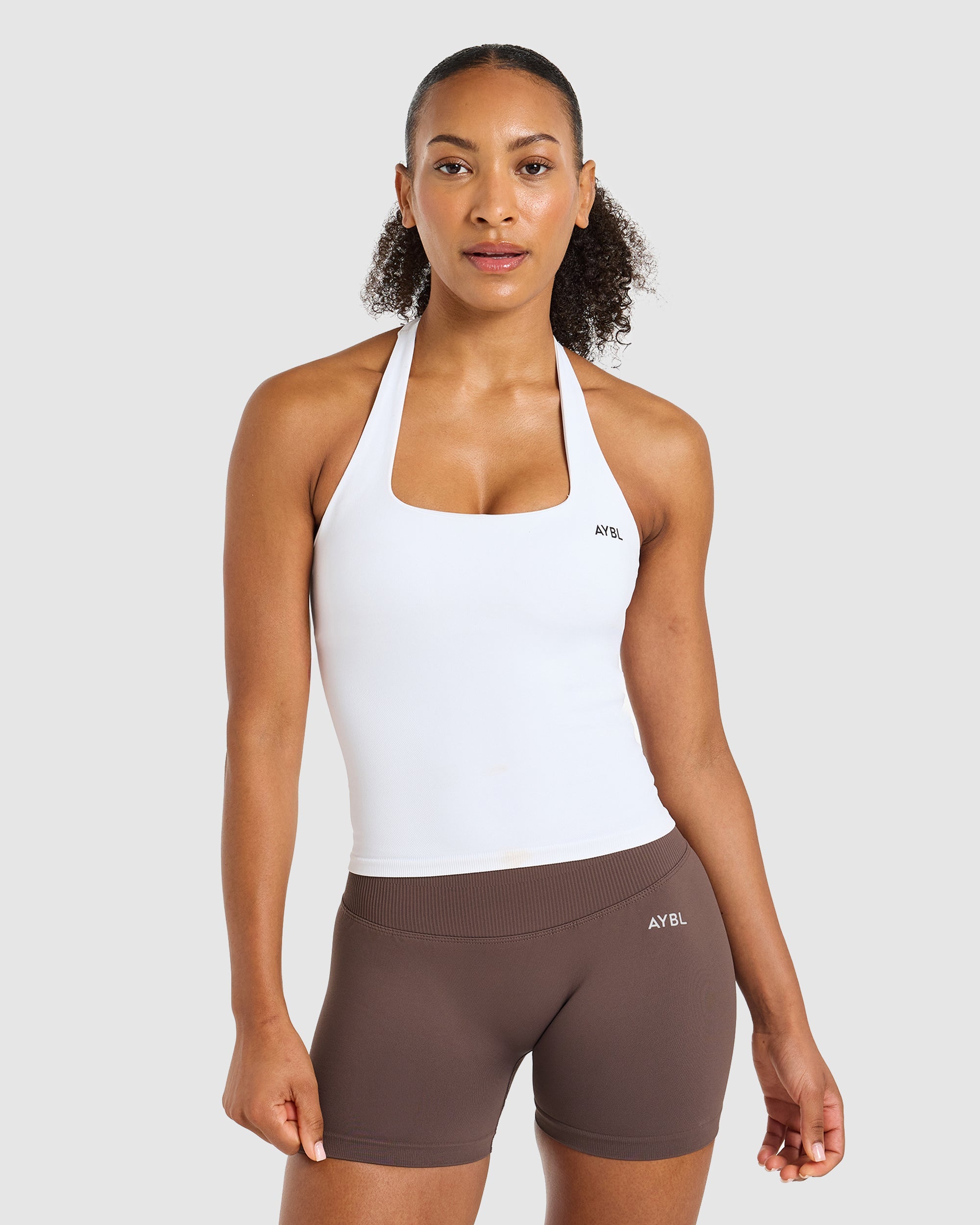 Enhance Seamless Halterneck Top - Weiß