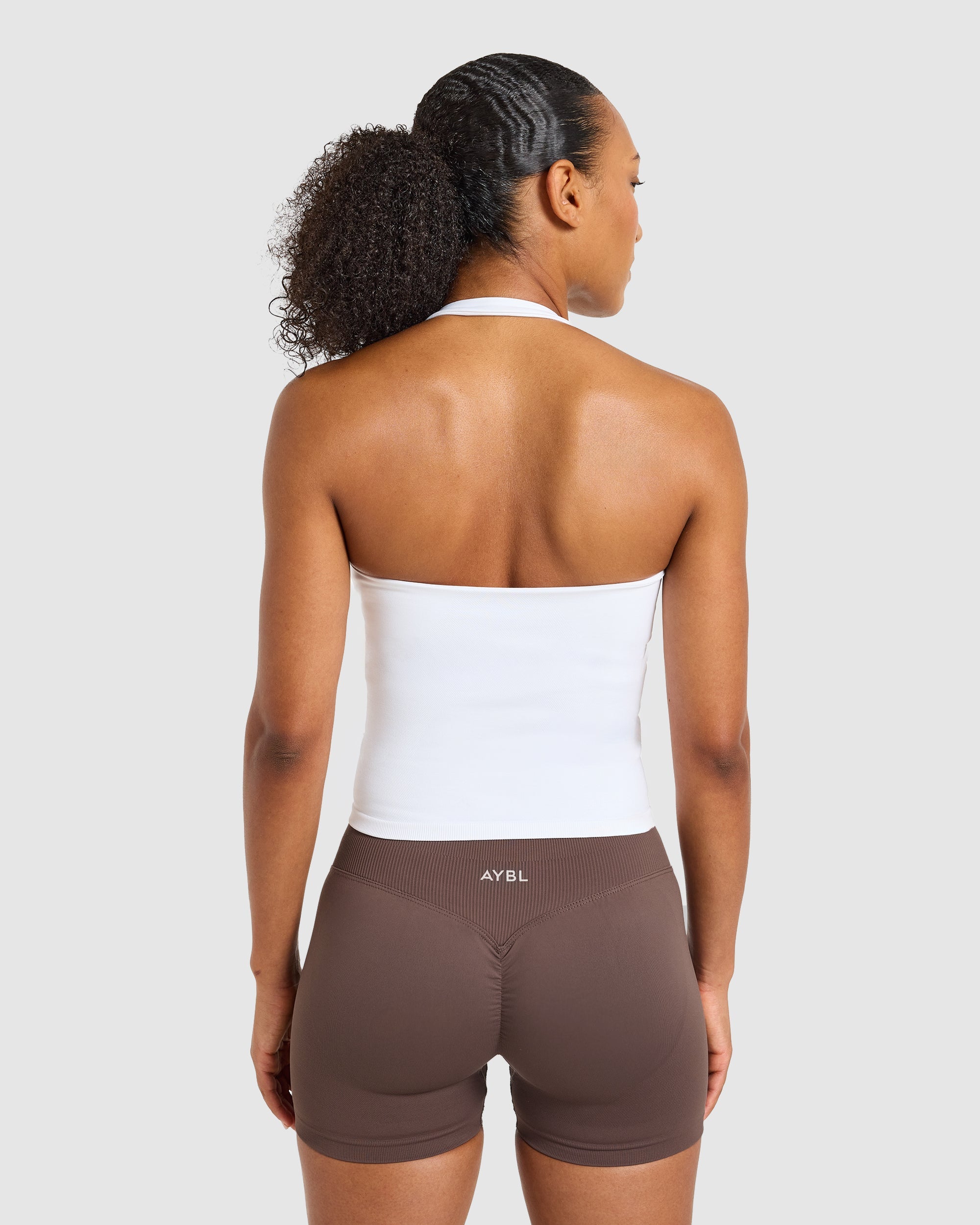 Enhance Seamless Halterneck Top - Weiß