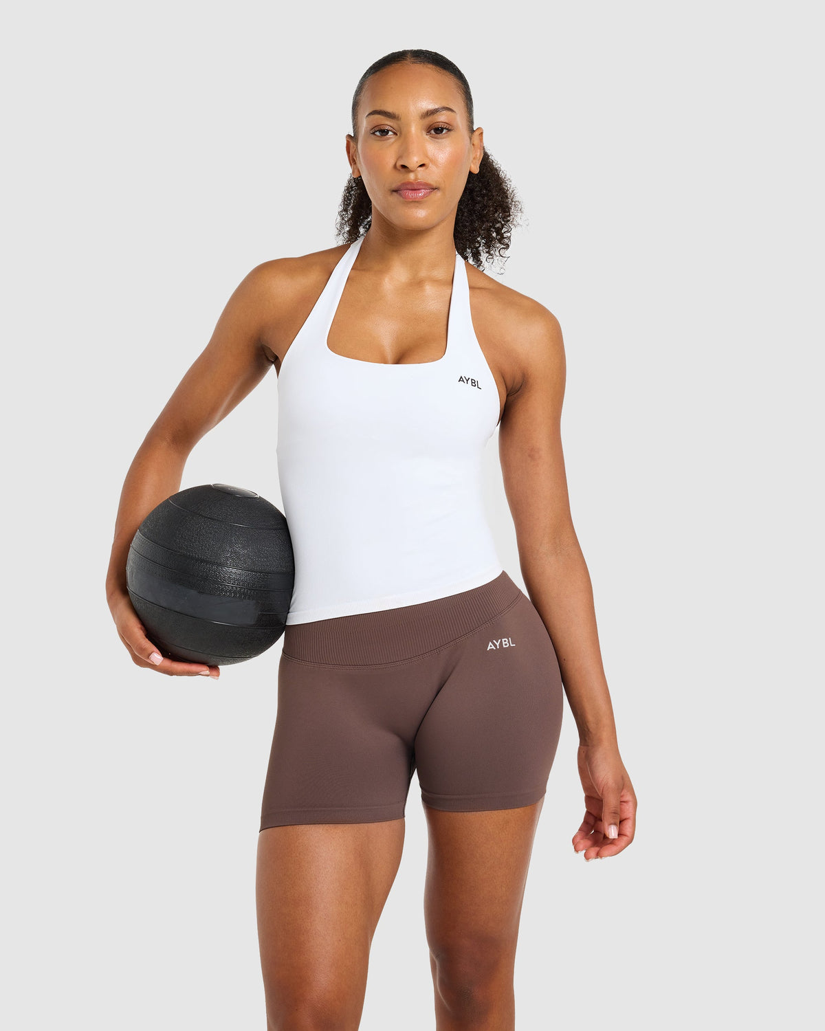 Enhance Seamless Halterneck Top - Weiß