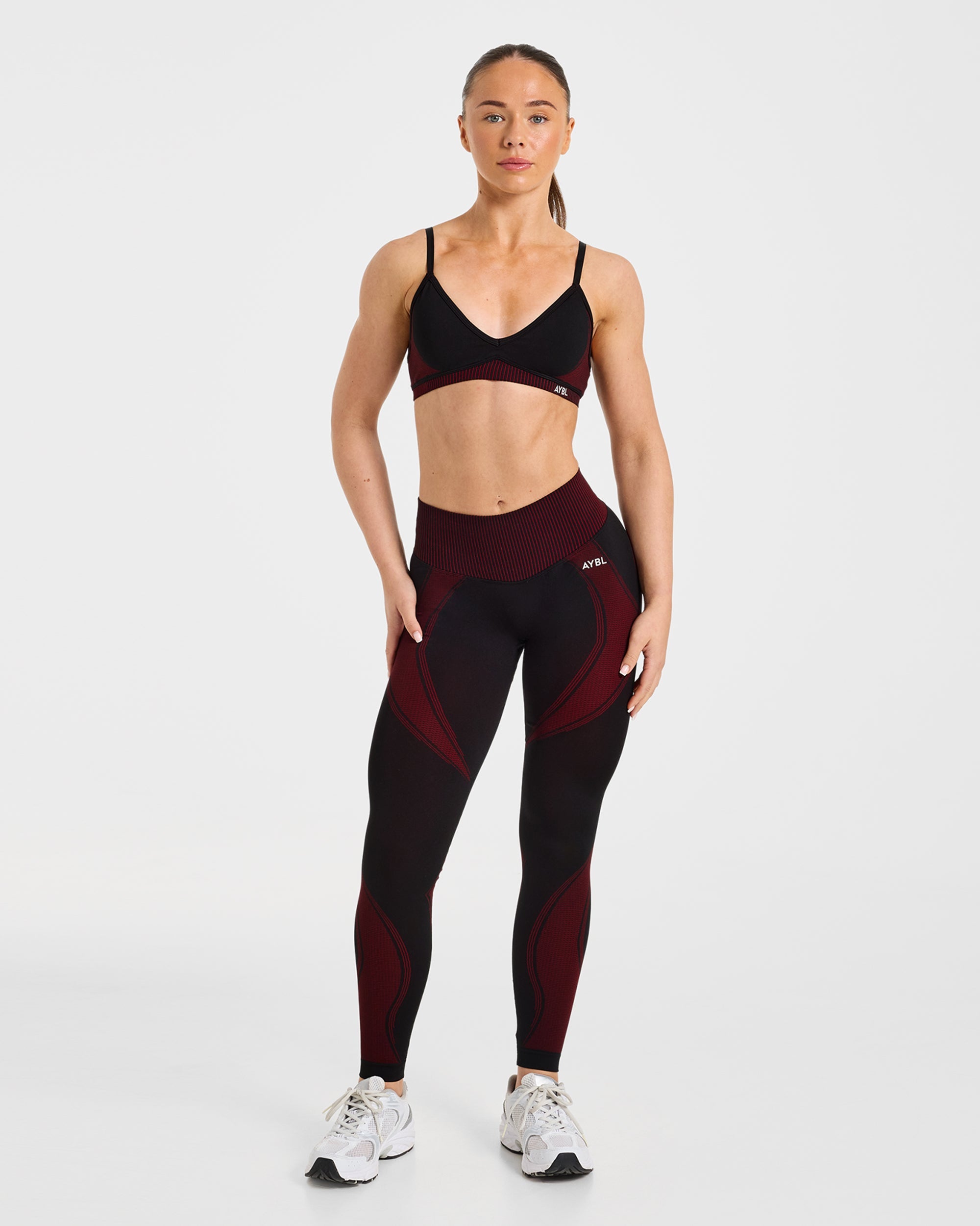 Charge Seamless Leggings - Schwarz/Rot