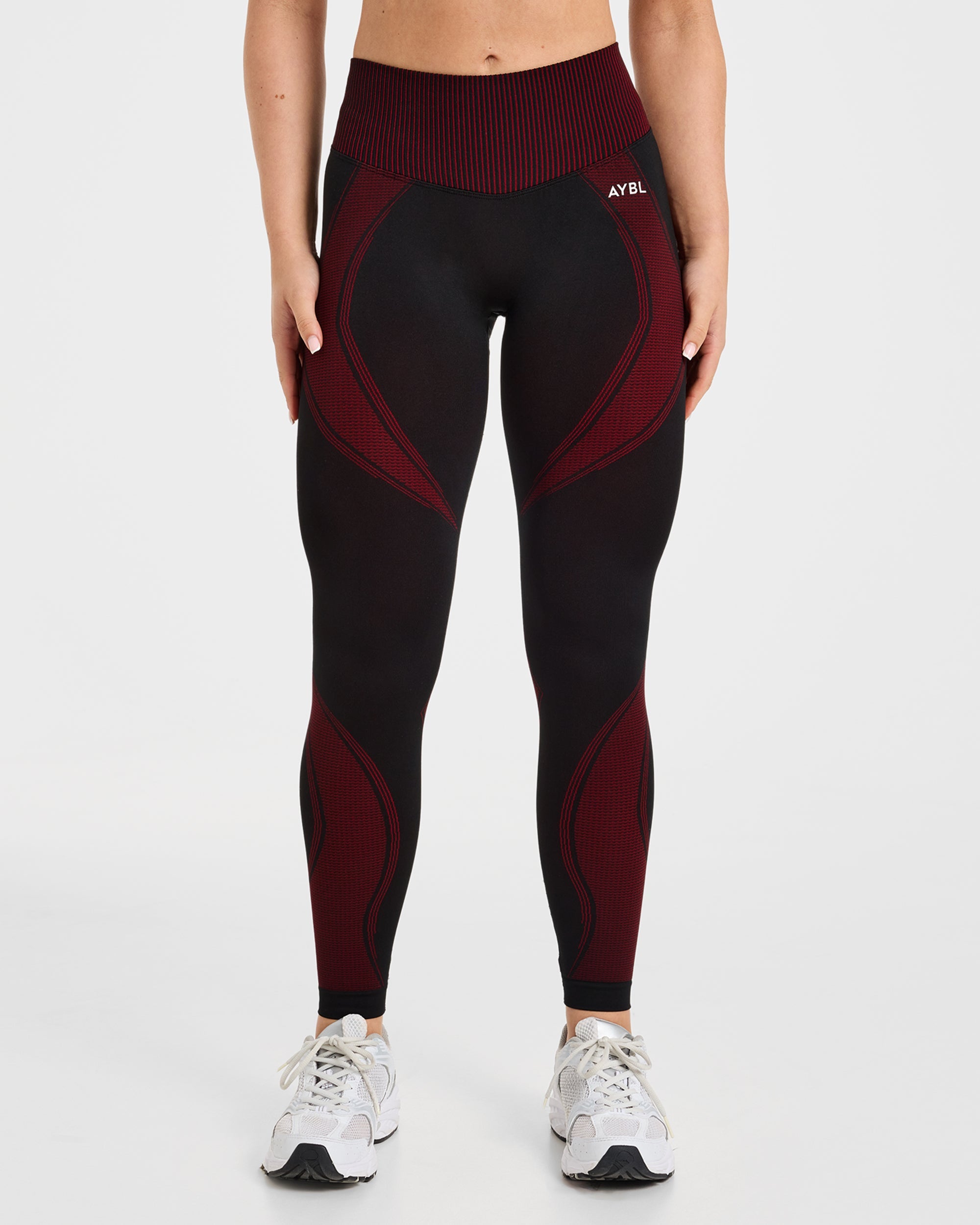 Charge Seamless Leggings - Schwarz/Rot
