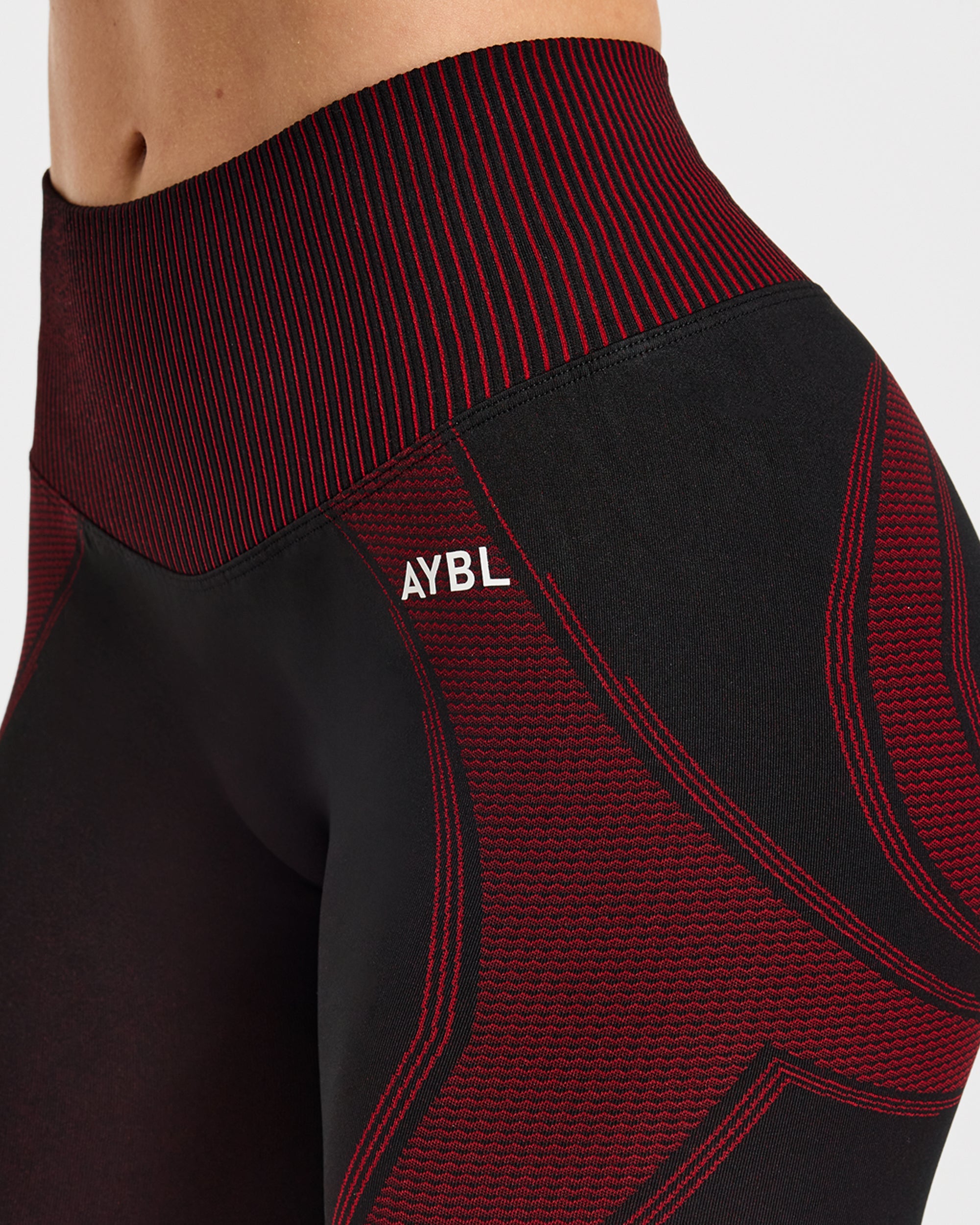 Charge Seamless Leggings - Schwarz/Rot