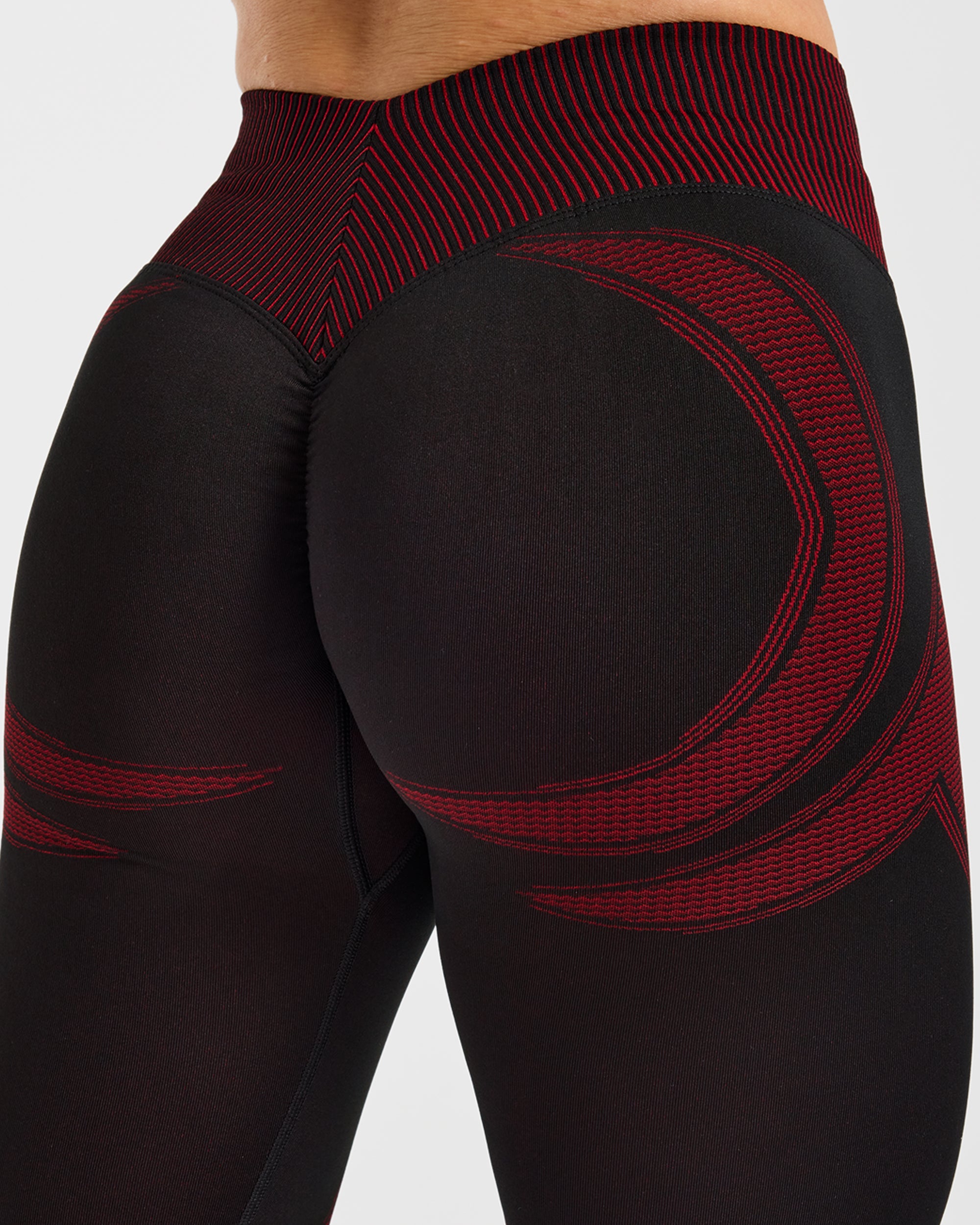 Charge Seamless Leggings - Schwarz/Rot