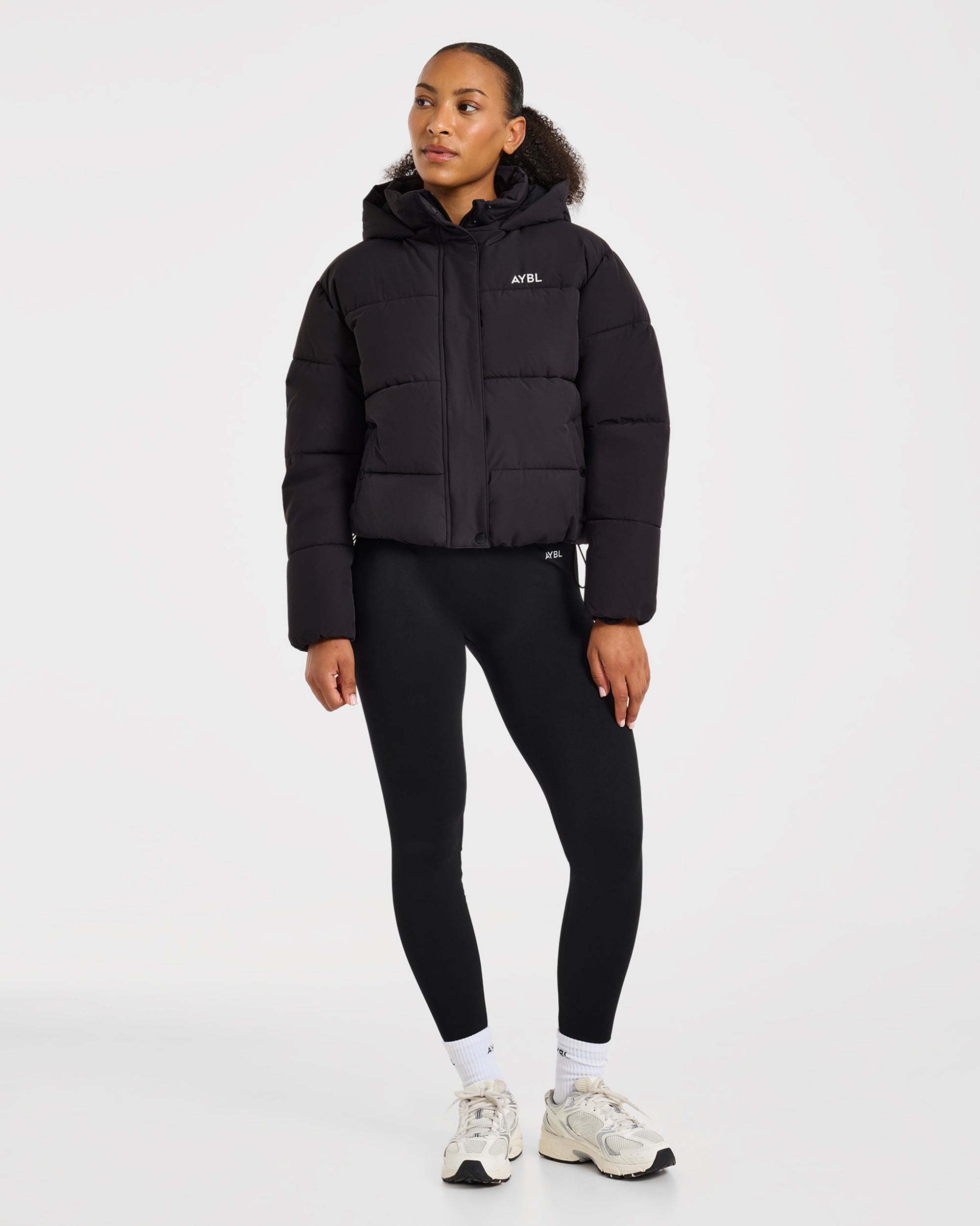 Signature Puffer Coat - Schwarz