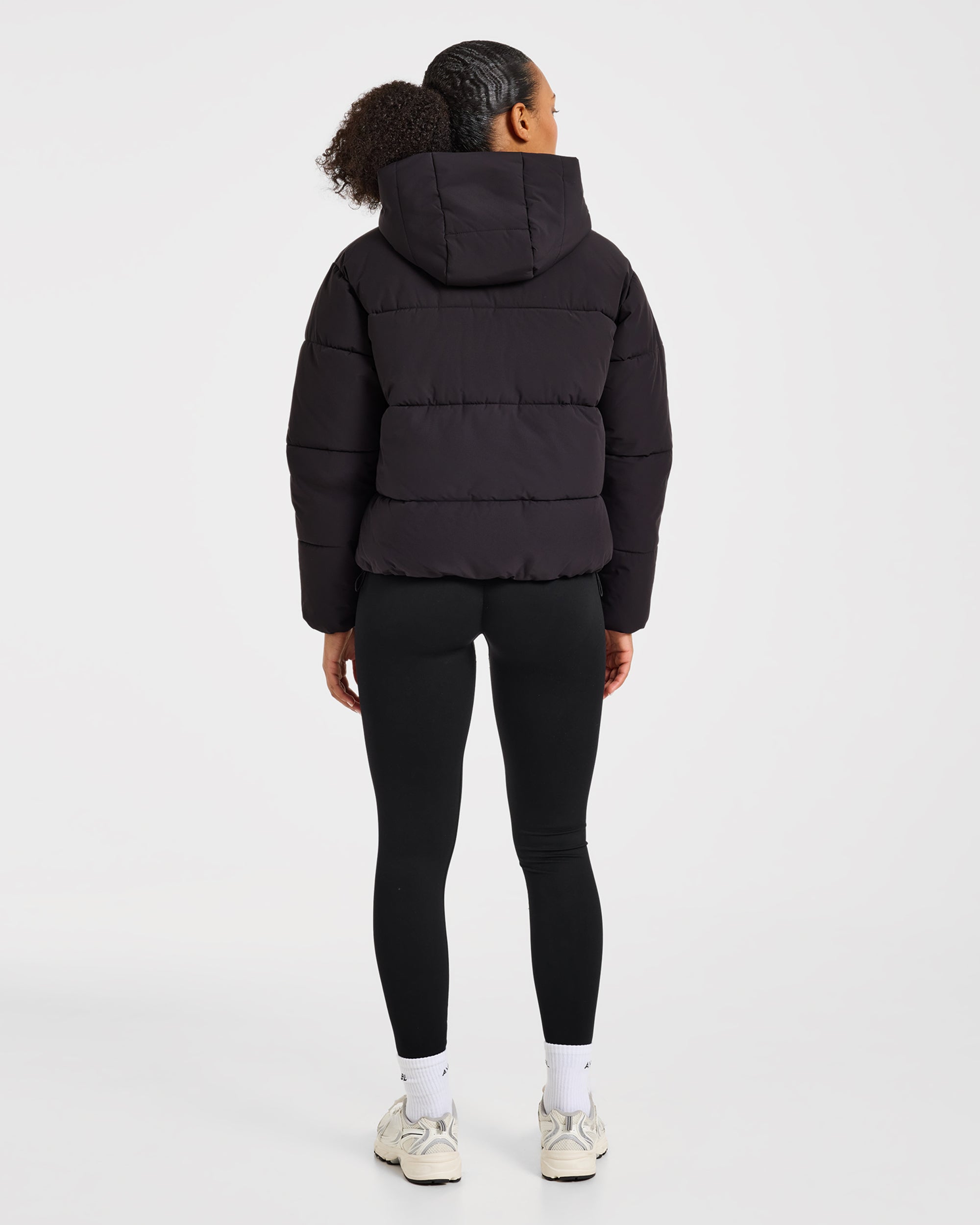 Signature Puffer Coat - Schwarz