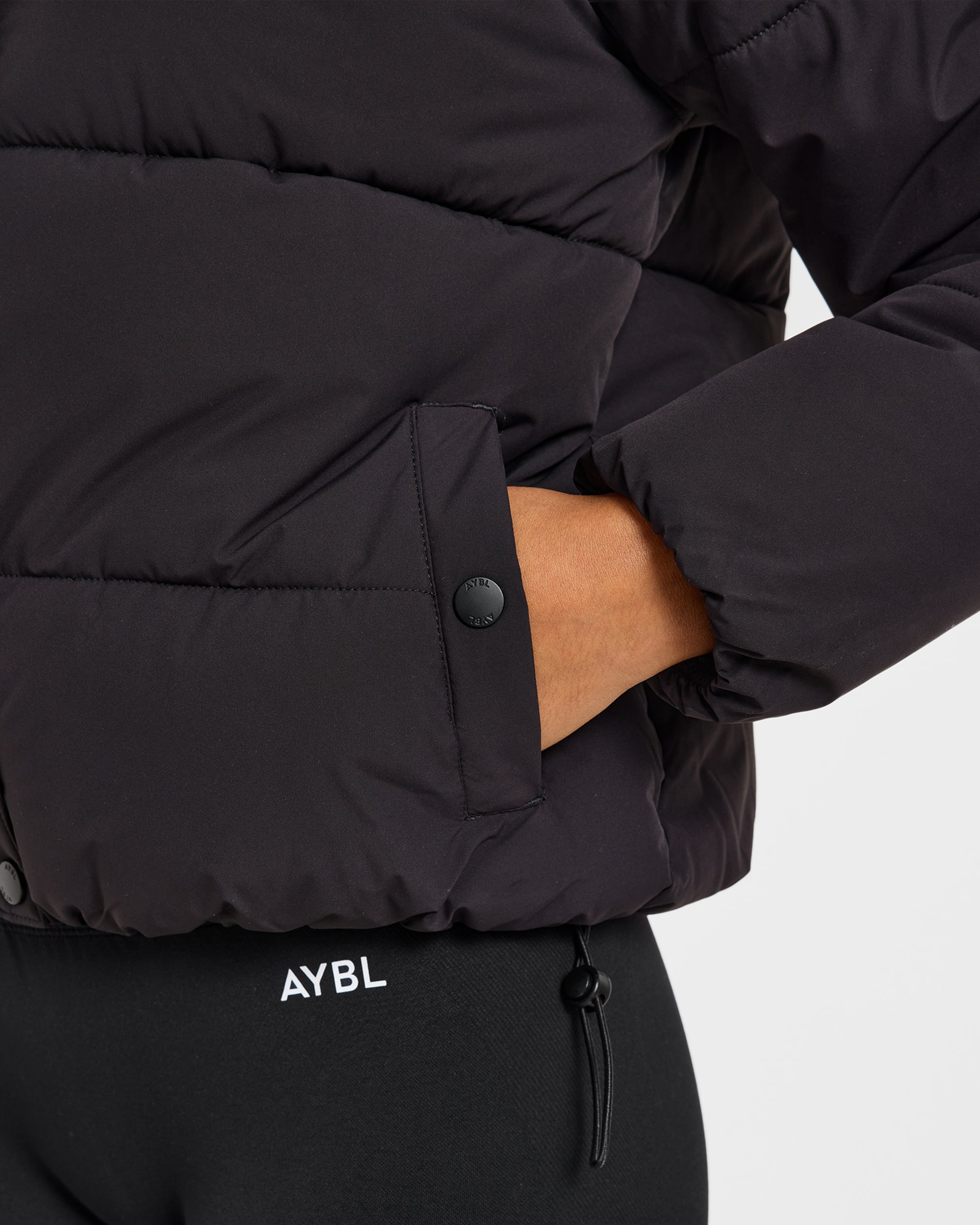 Signature Puffer Coat - Schwarz
