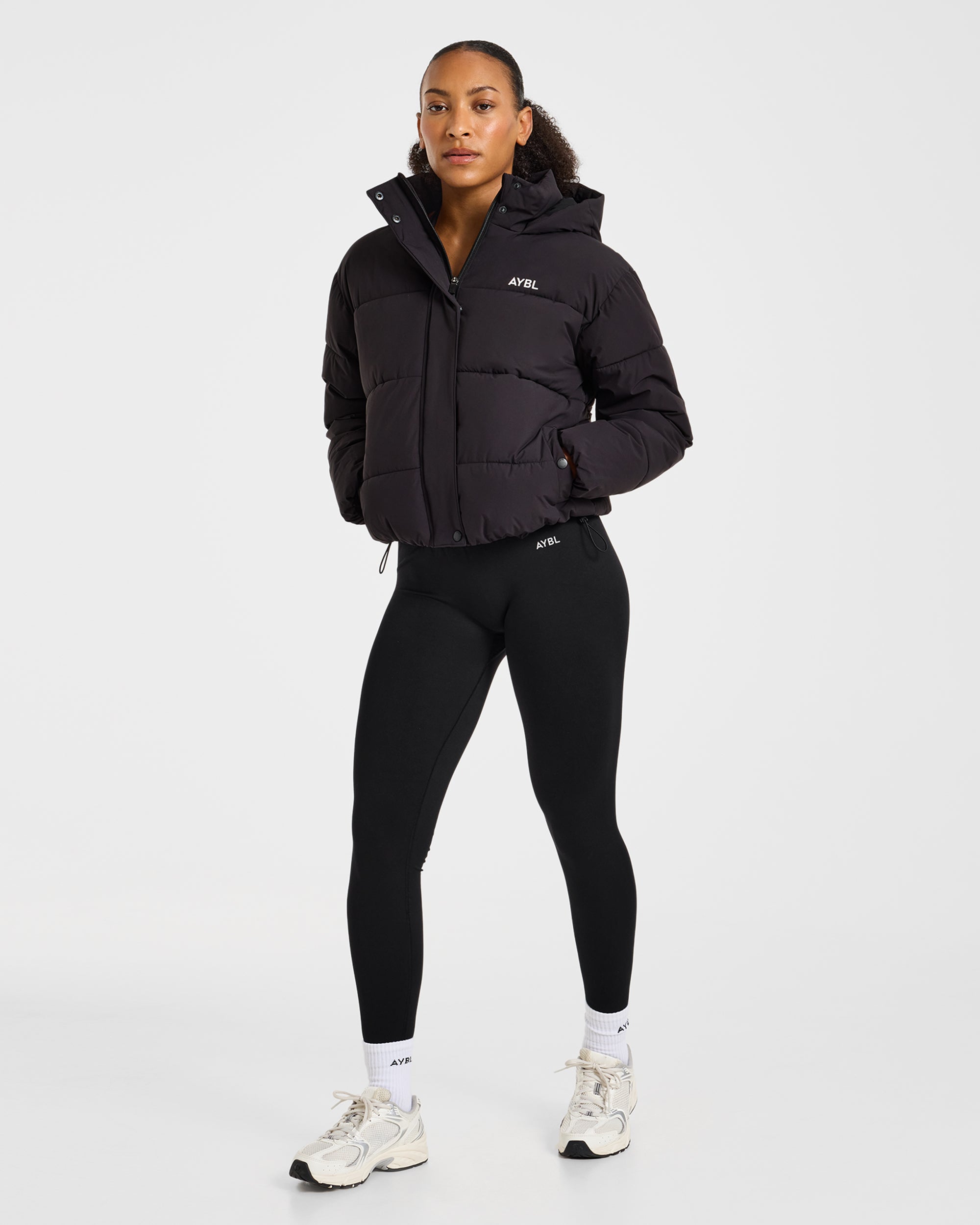 Signature Puffer Coat - Schwarz
