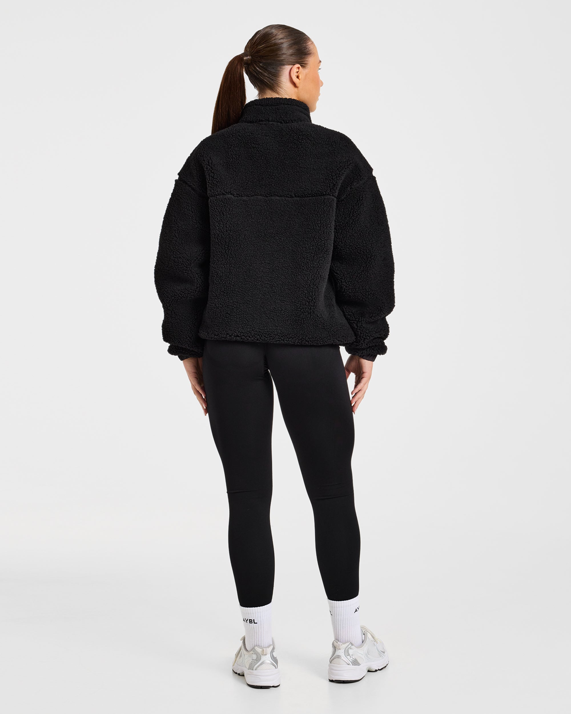 Signature 1/4 Zip Fleece Pullover - Schwarz