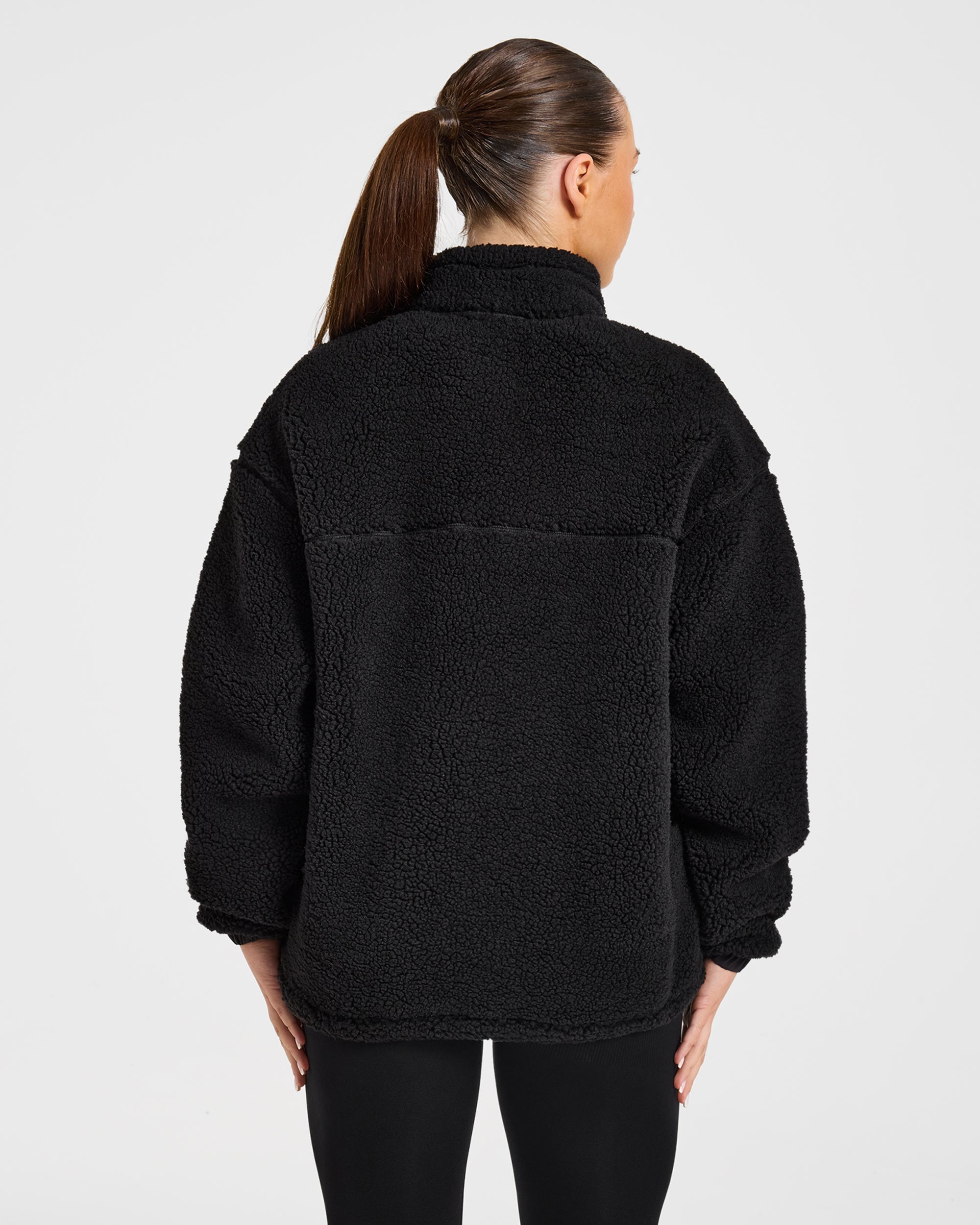 Signature 1/4 Zip Fleece Pullover - Schwarz