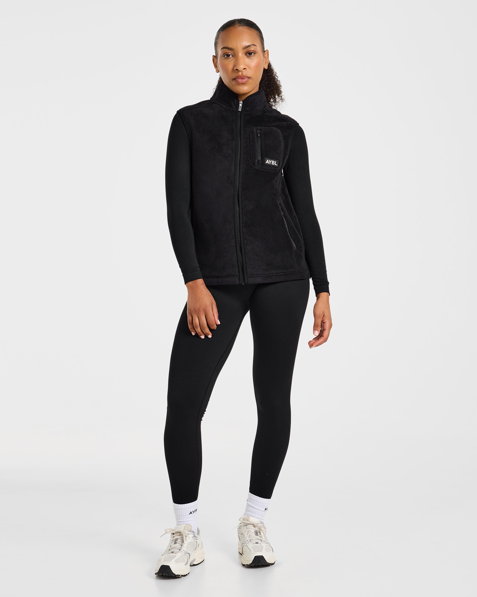 Signature Lightweight Fleece Gilet - Schwarz