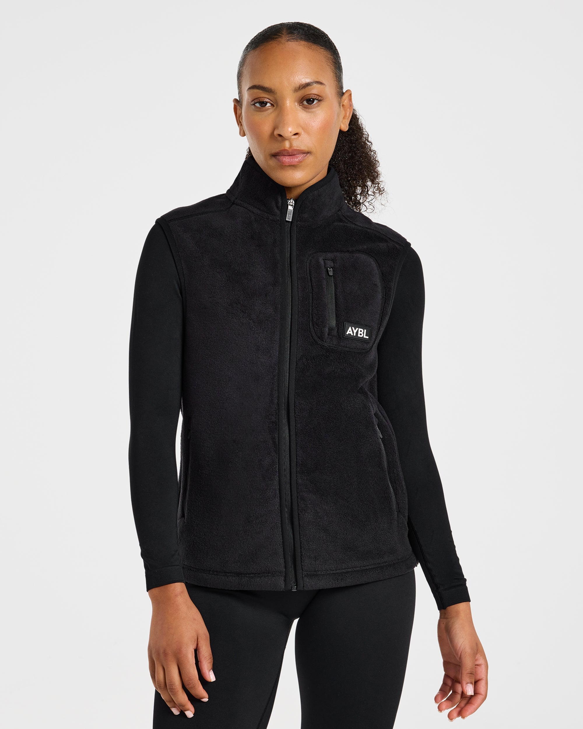 Signature Lightweight Fleece Gilet - Schwarz