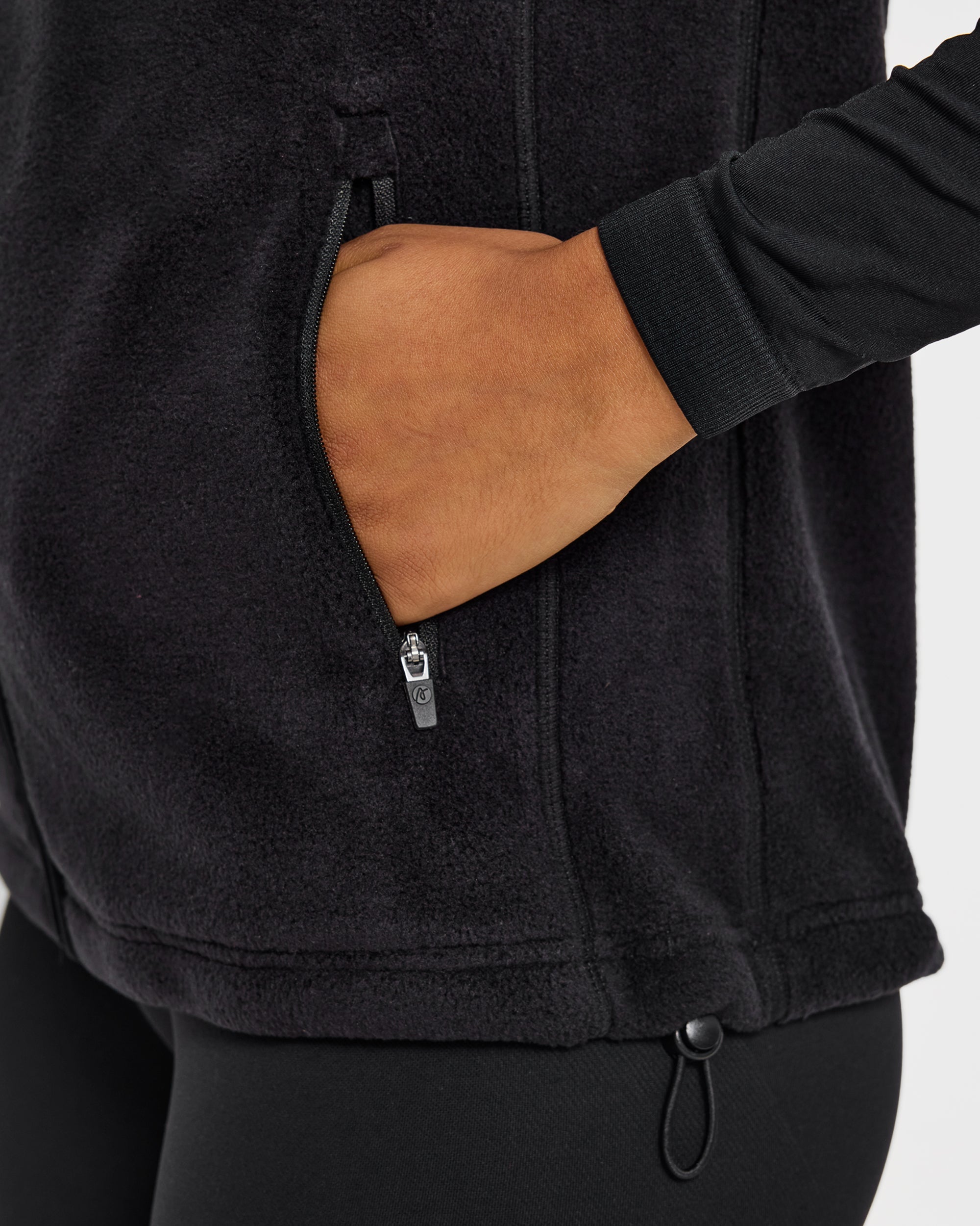 Signature Lightweight Fleece Gilet - Schwarz