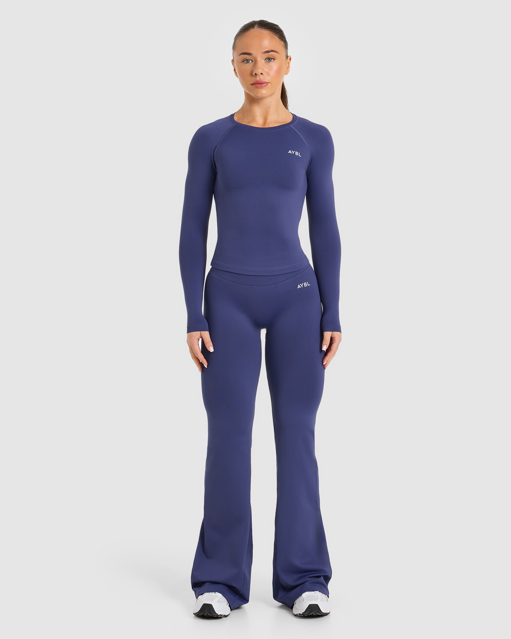 Enhance Seamless Long Sleeve Top - Storm Blau