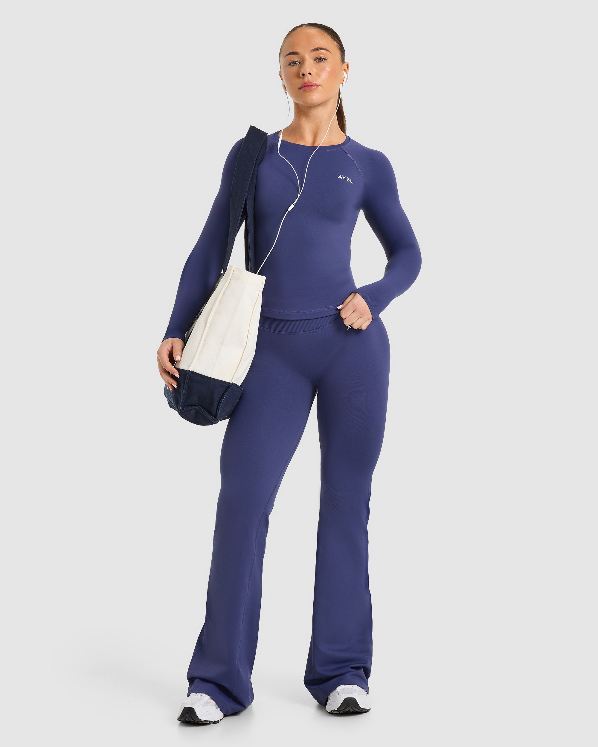 Enhance Seamless Long Sleeve Top - Storm Blau