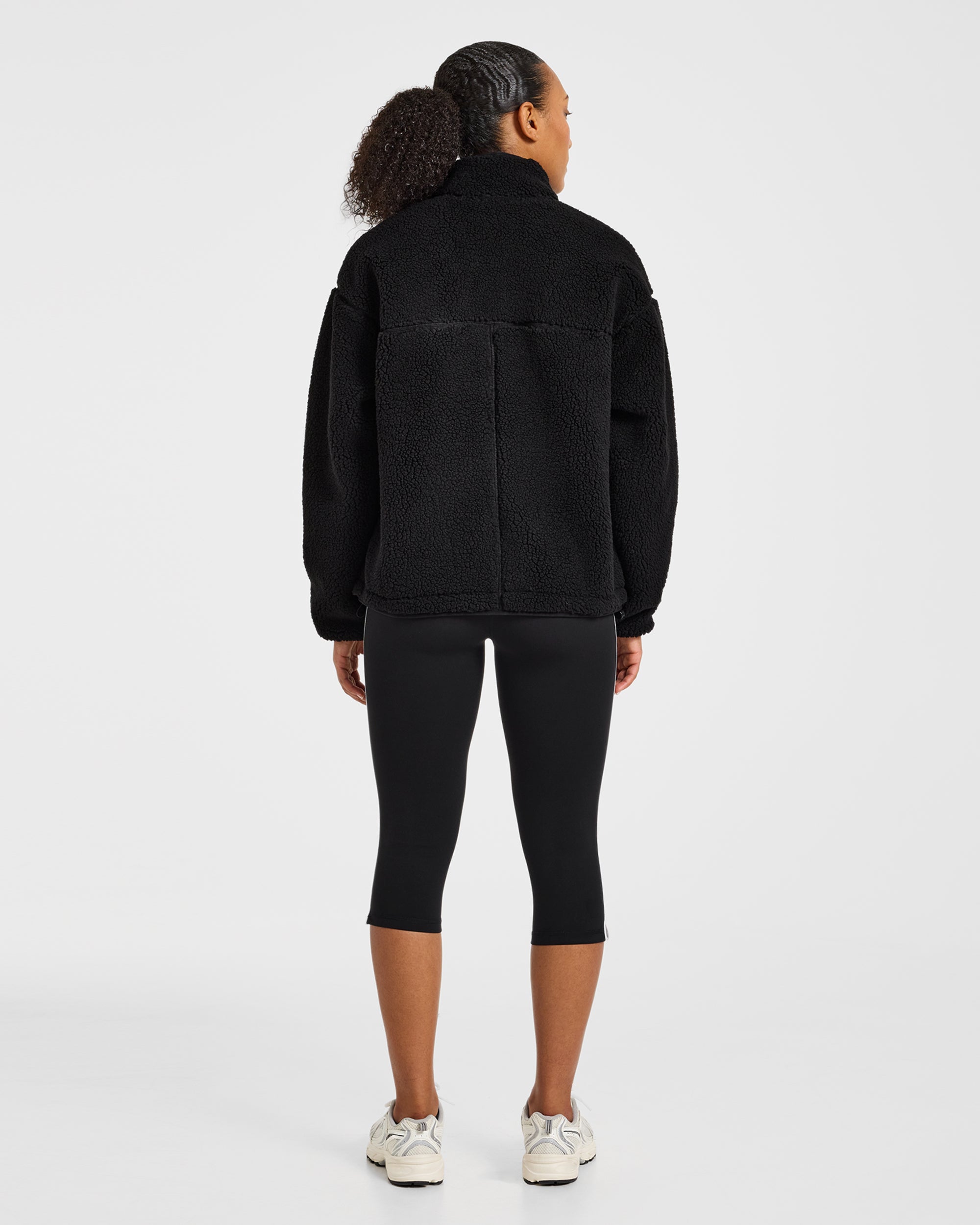 Signature Zip Up Fleece Jacket - Schwarz