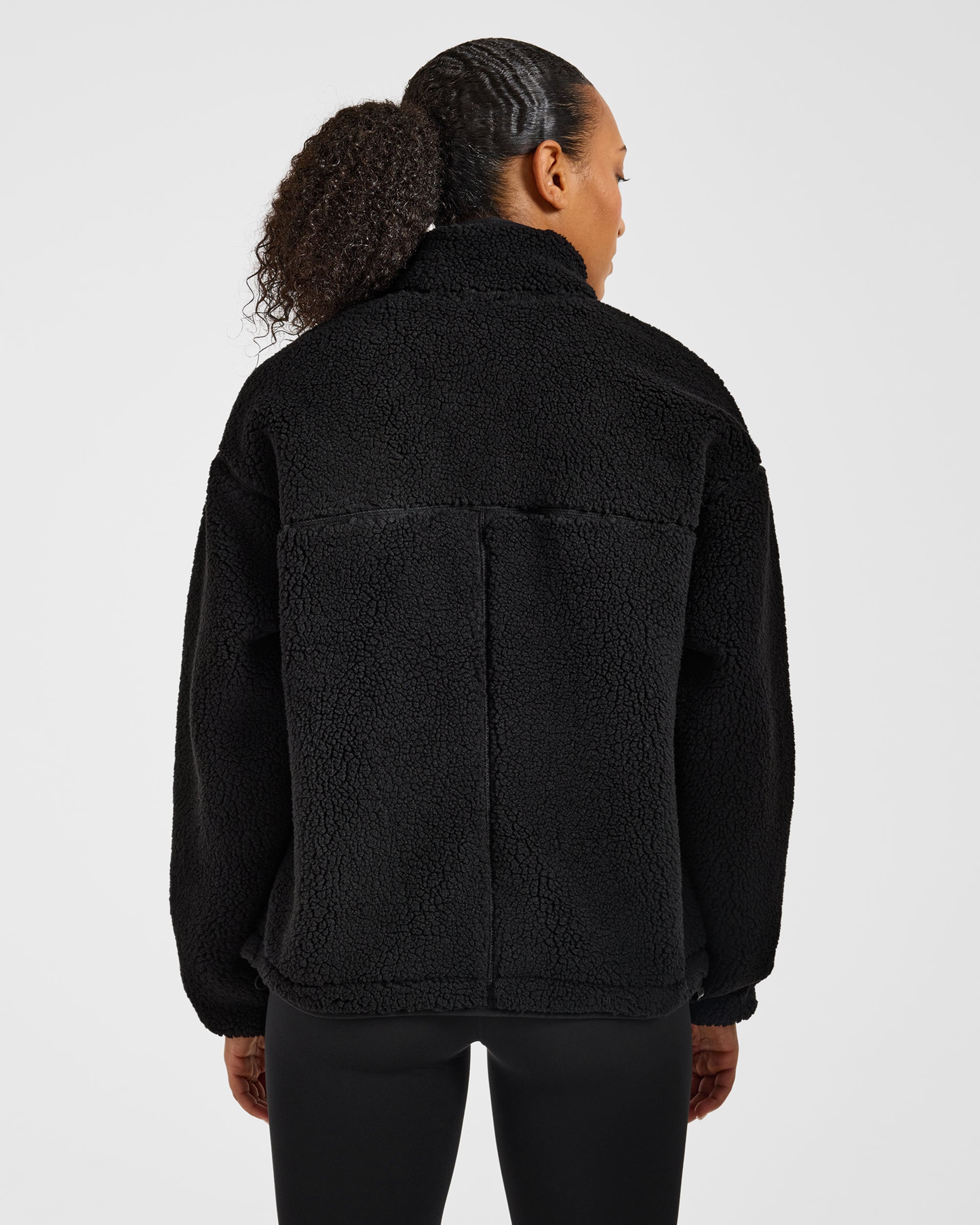 Signature Zip Up Fleece Jacket - Schwarz