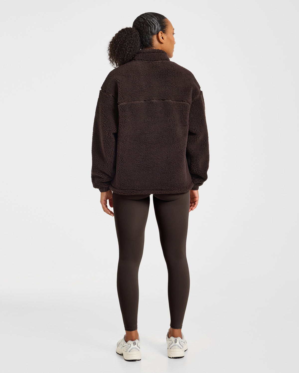 Signature 1/4 Zip Fleece Pullover - Cocoa Braun